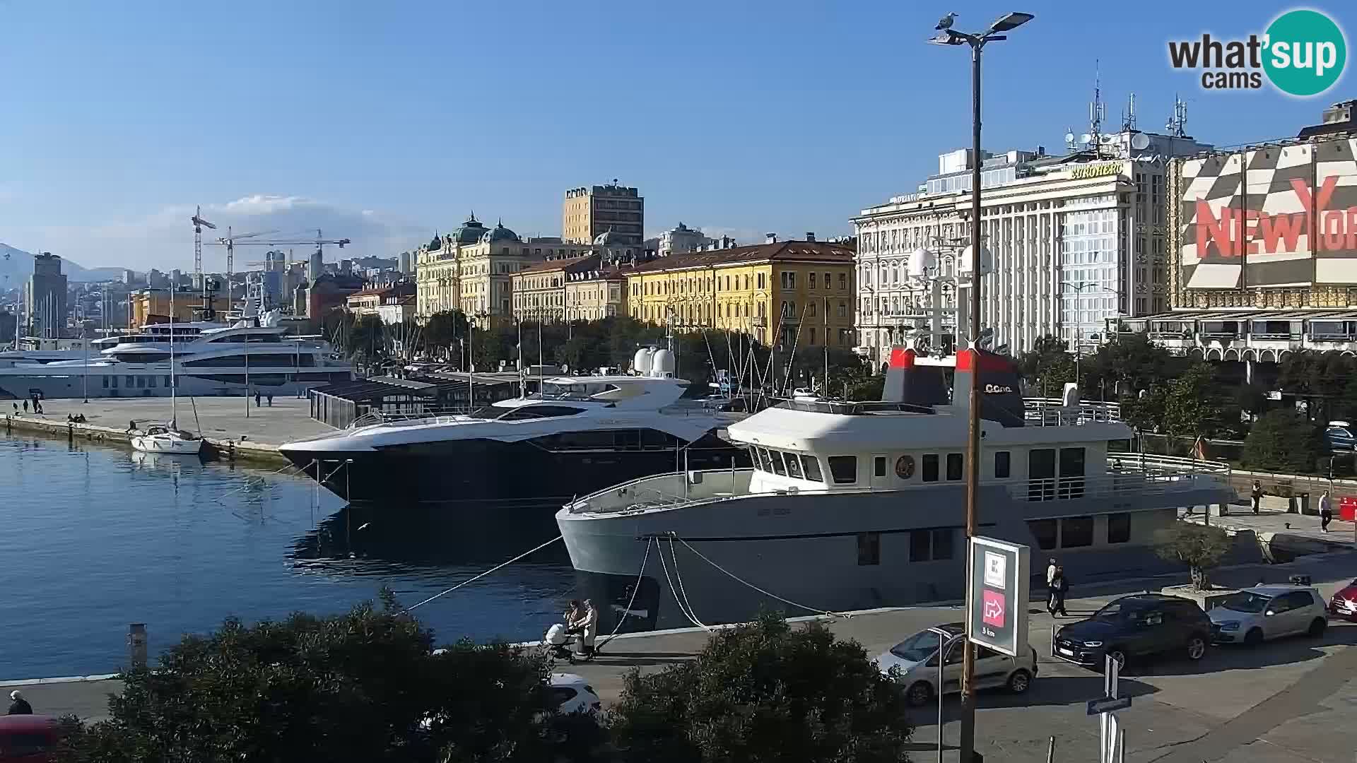 The Riva and Marina in Rijeka  – Live Webcam Croatia