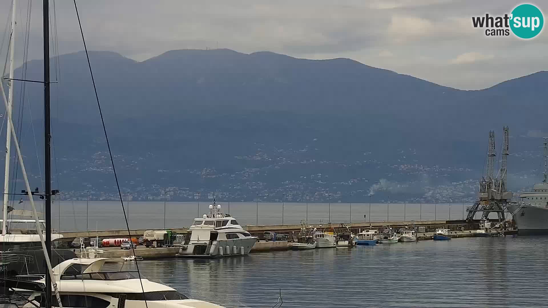 Riva in Marina v Reki – Spletna kamera v živo Hrvaška