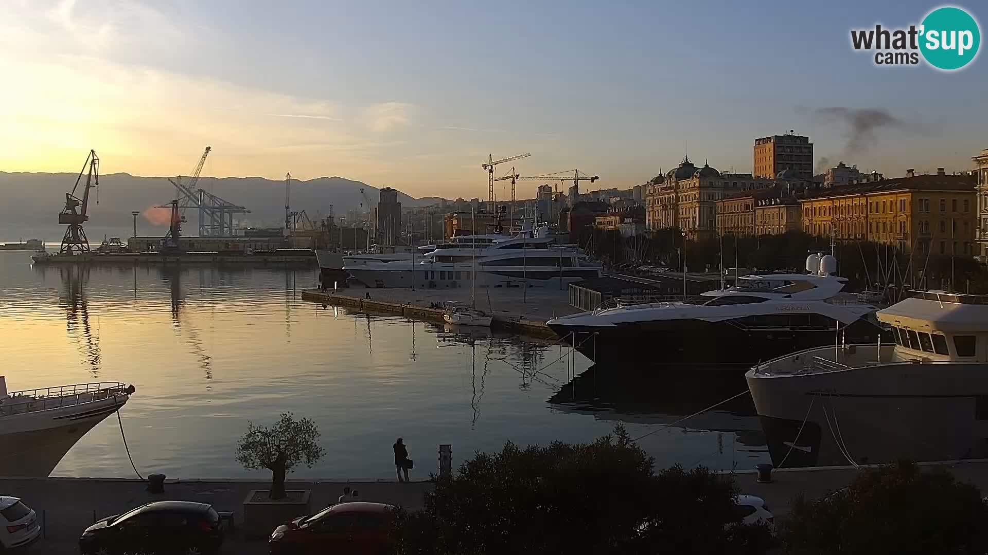 Die Riva und Marina in Rijeka – Live Webcam Kroatien