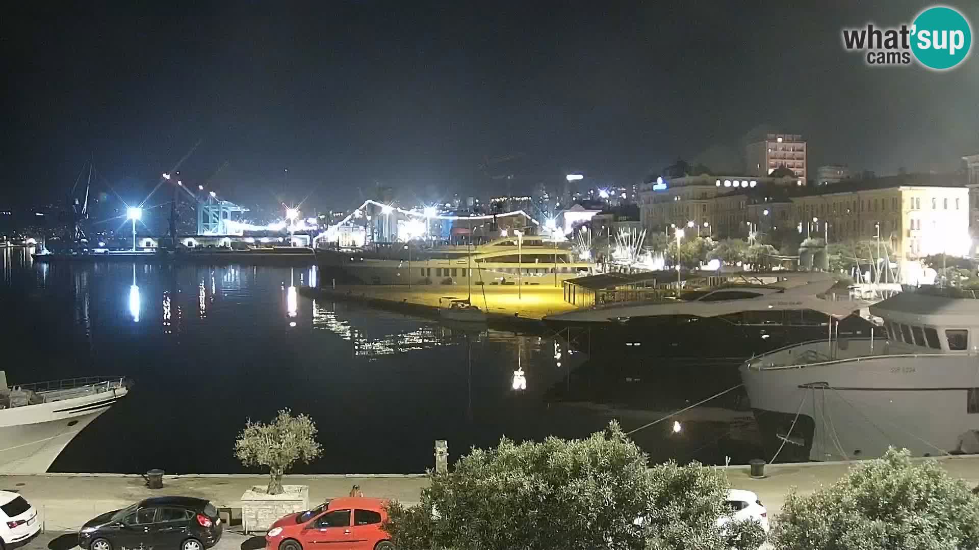 Die Riva und Marina in Rijeka – Live Webcam Kroatien