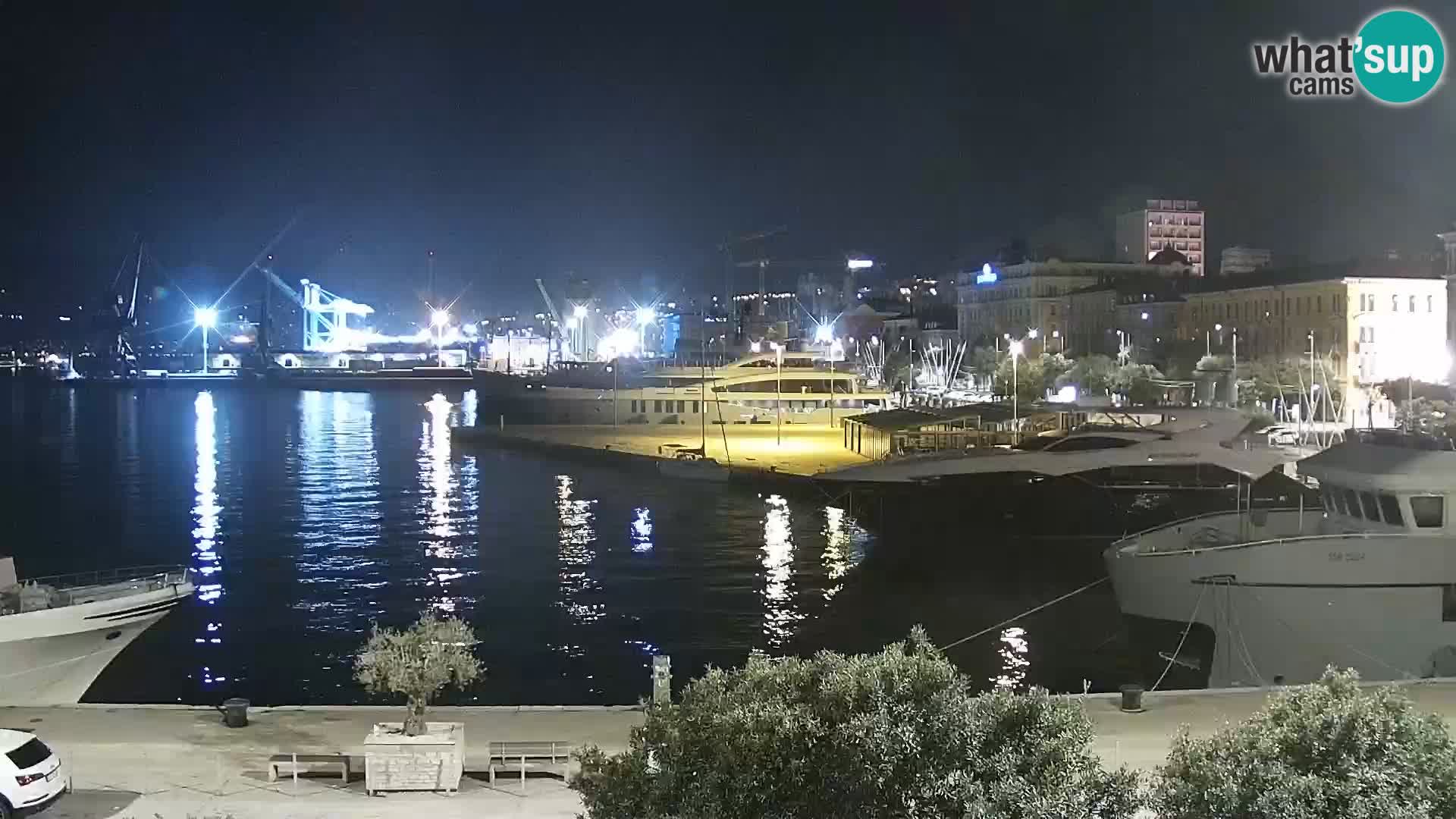 The Riva and Marina in Rijeka  – Live Webcam Croatia