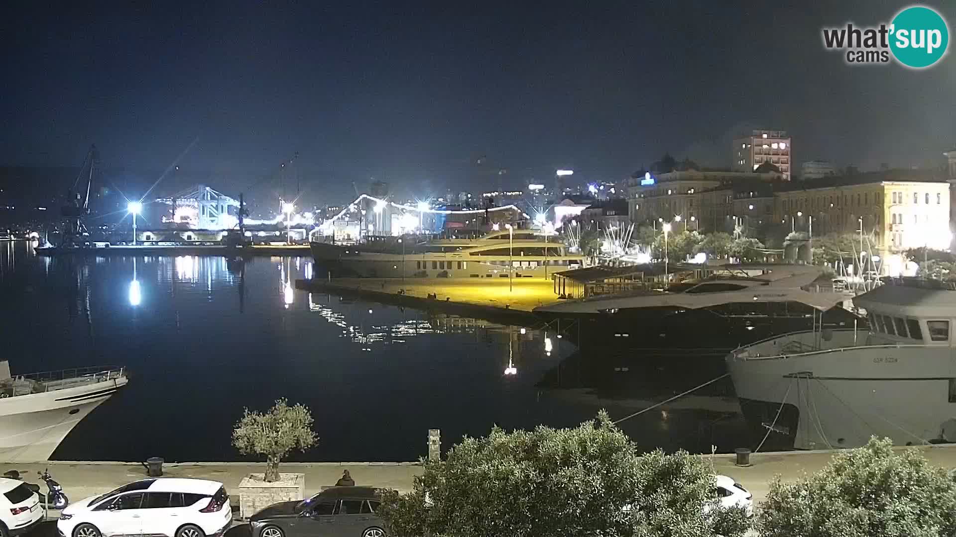 The Riva and Marina in Rijeka  – Live Webcam Croatia