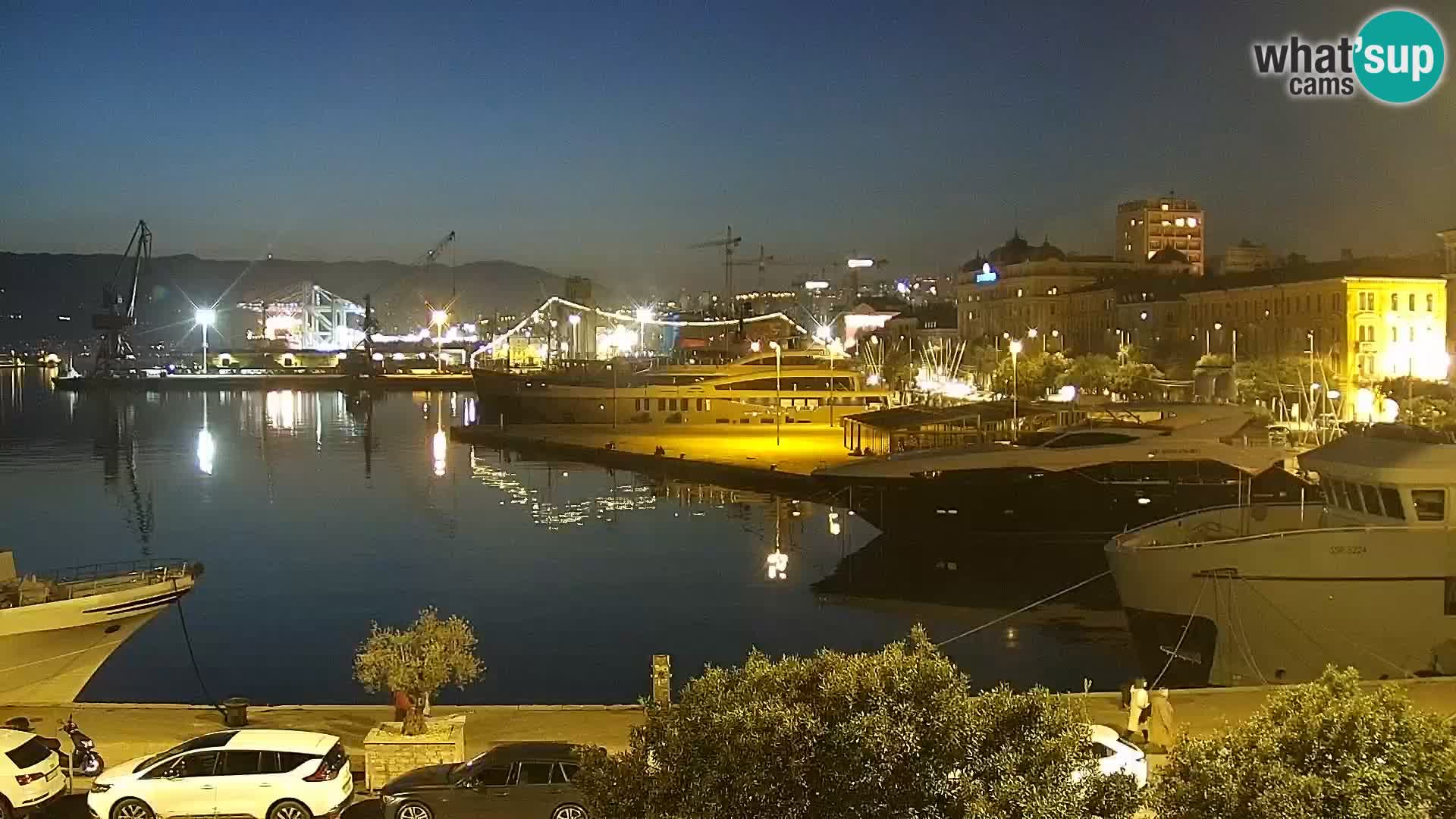 The Riva and Marina in Rijeka  – Live Webcam Croatia