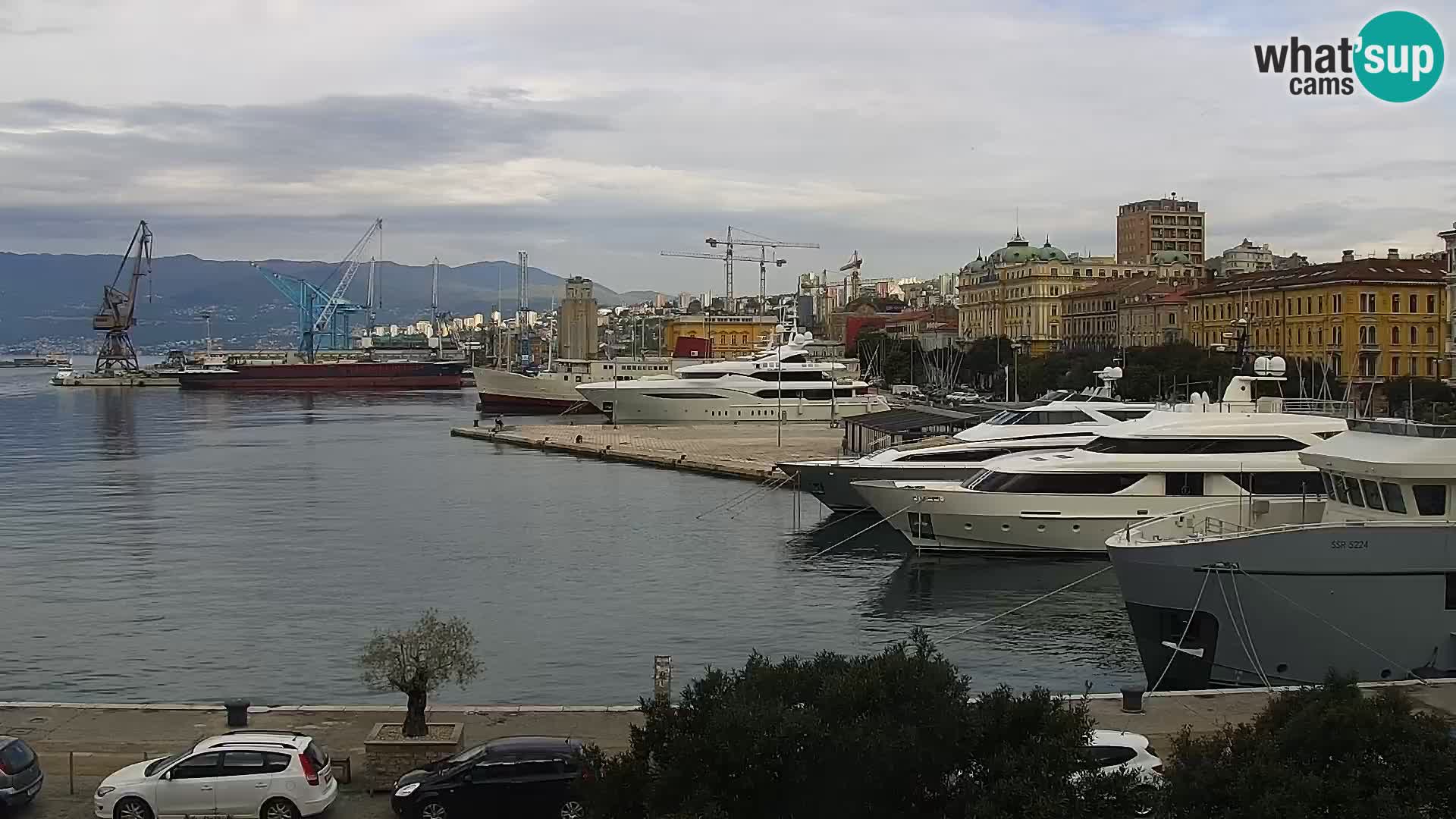 The Riva and Marina in Rijeka  – Live Webcam Croatia