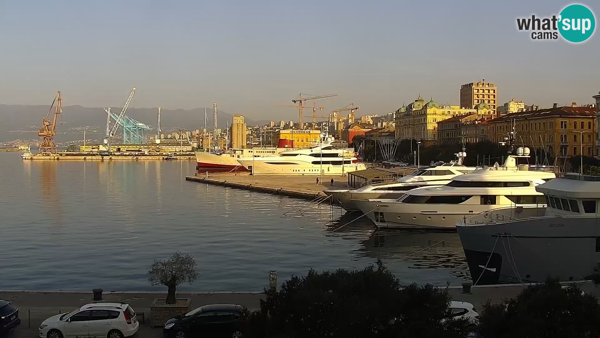 Die Riva und Marina in Rijeka – Live Webcam Kroatien