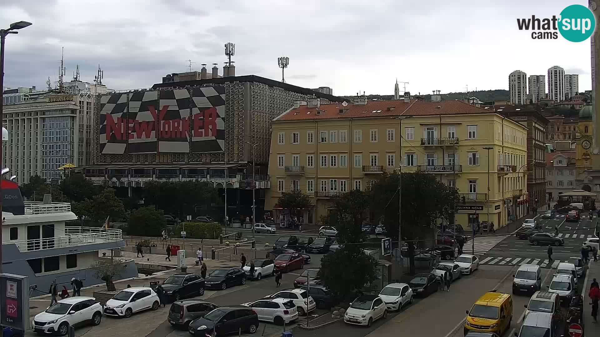 The Riva and Marina in Rijeka  – Live Webcam Croatia