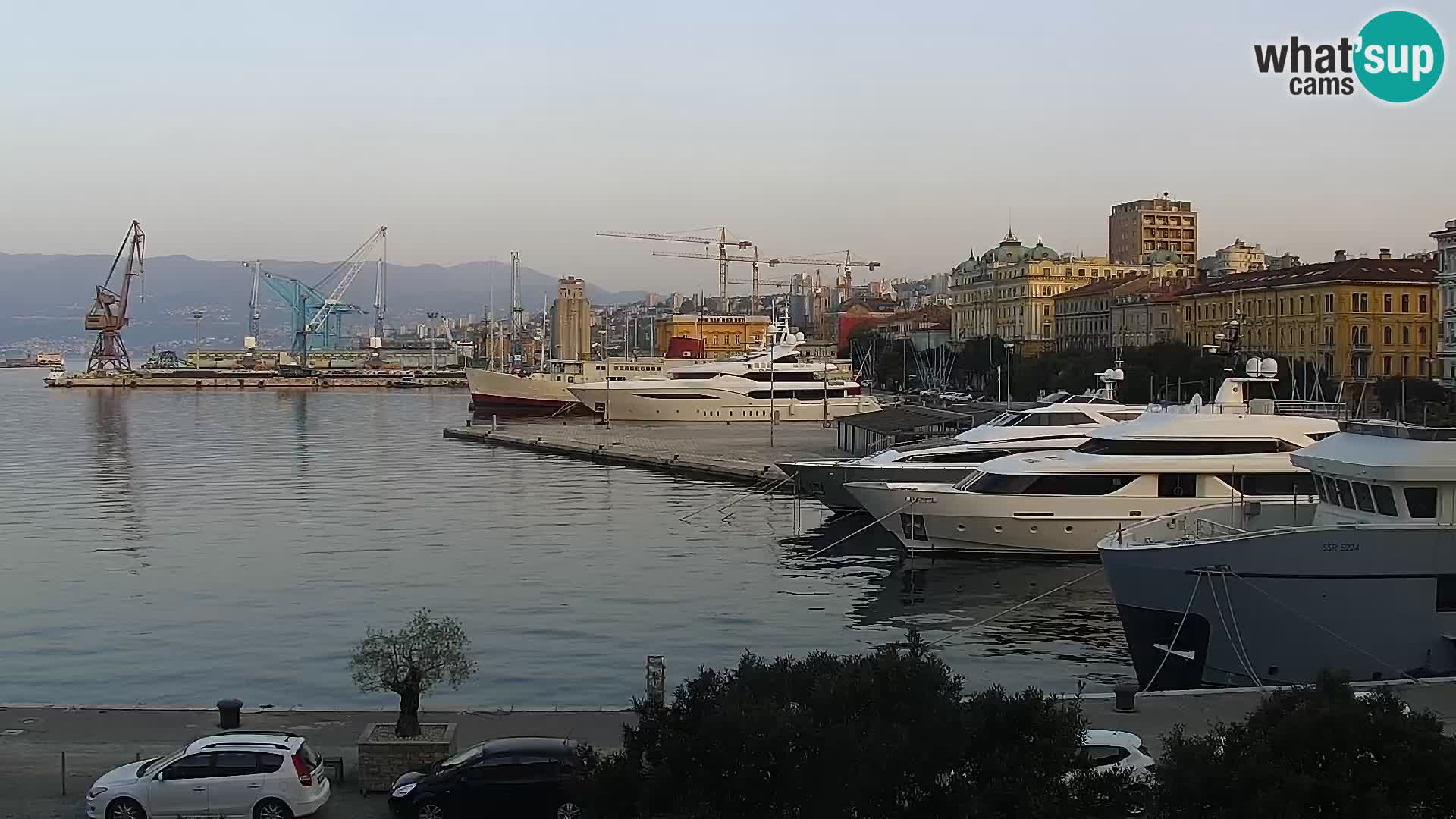 The Riva and Marina in Rijeka  – Live Webcam Croatia