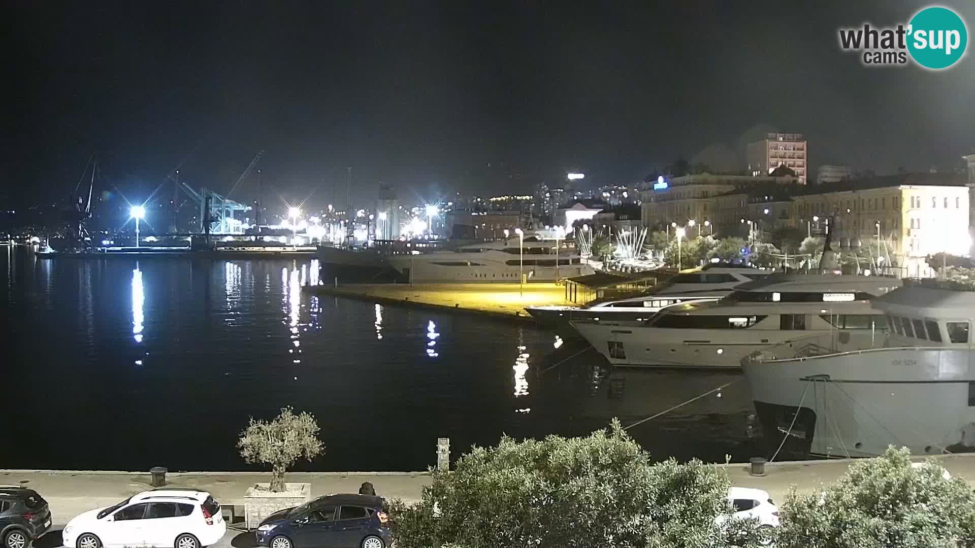 The Riva and Marina in Rijeka  – Live Webcam Croatia