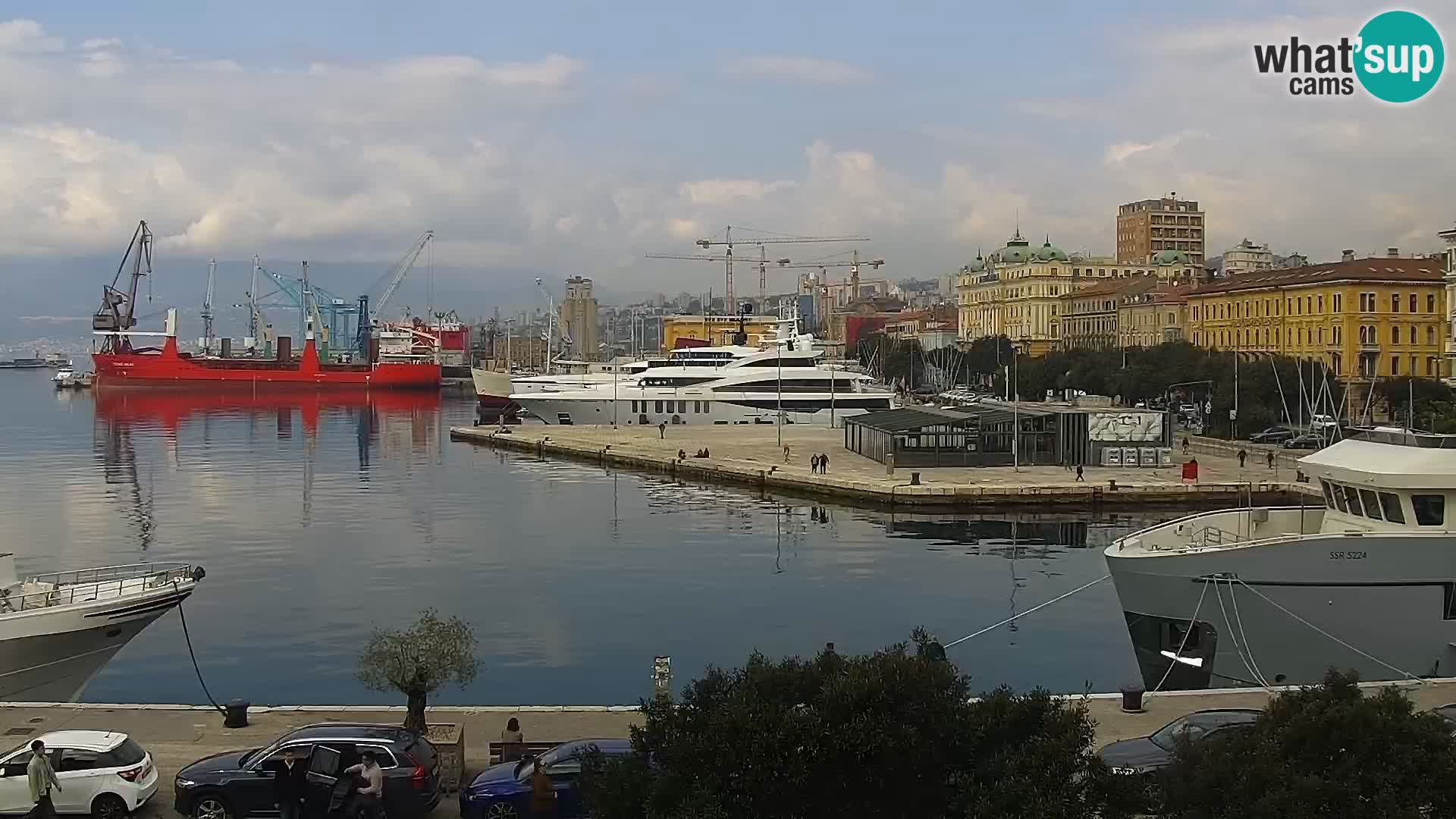 La Riva et Marina à Rijeka – Live Webcam Croatie
