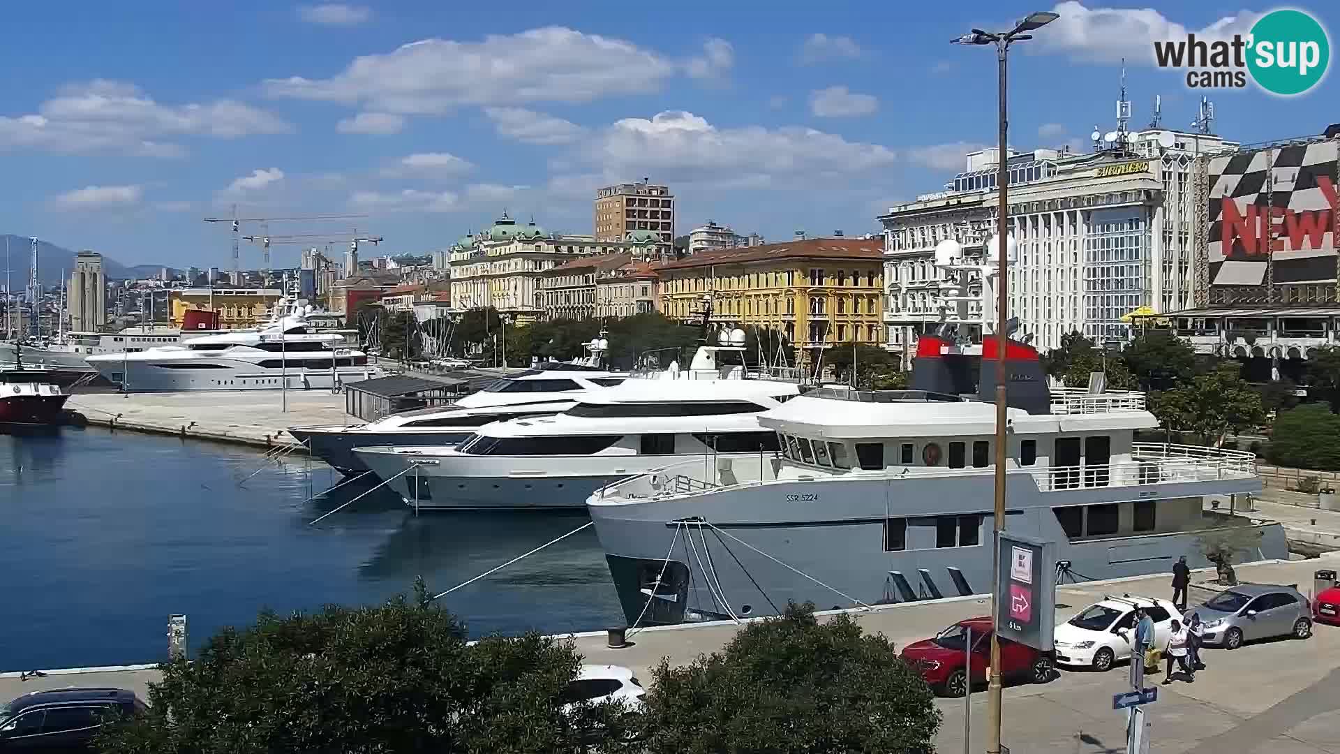 La Riva y Marina en Rijeka – Webcam en vivo Croacia