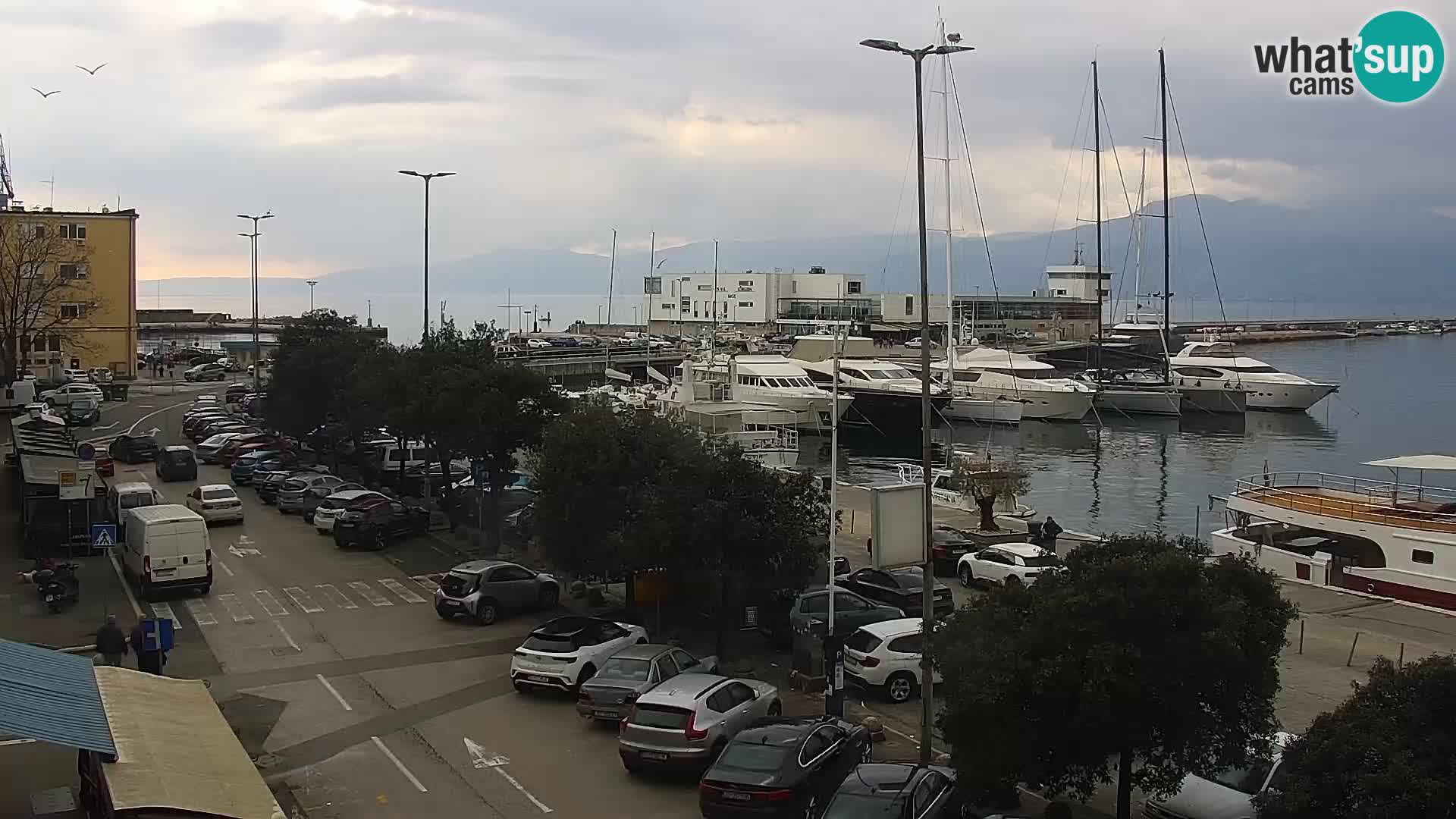 La Riva et Marina à Rijeka – Live Webcam Croatie