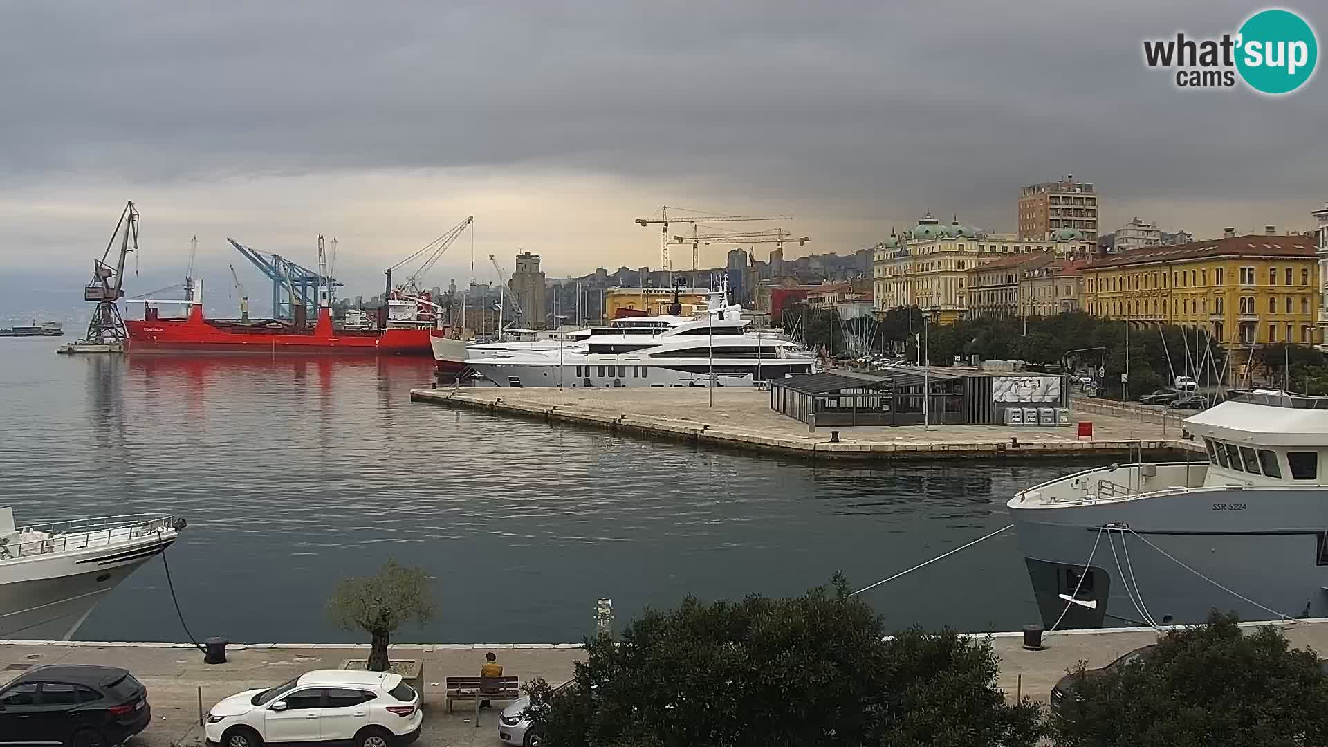 The Riva and Marina in Rijeka  – Live Webcam Croatia