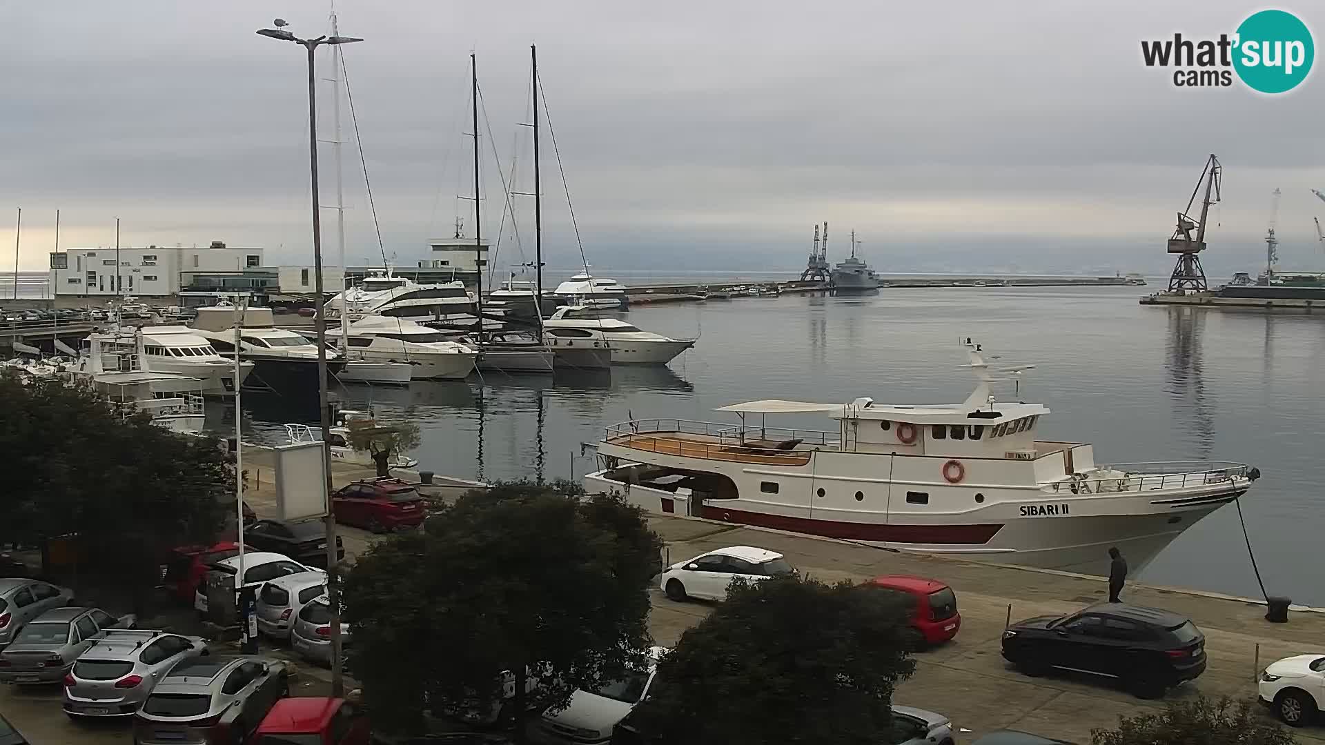 The Riva and Marina in Rijeka  – Live Webcam Croatia