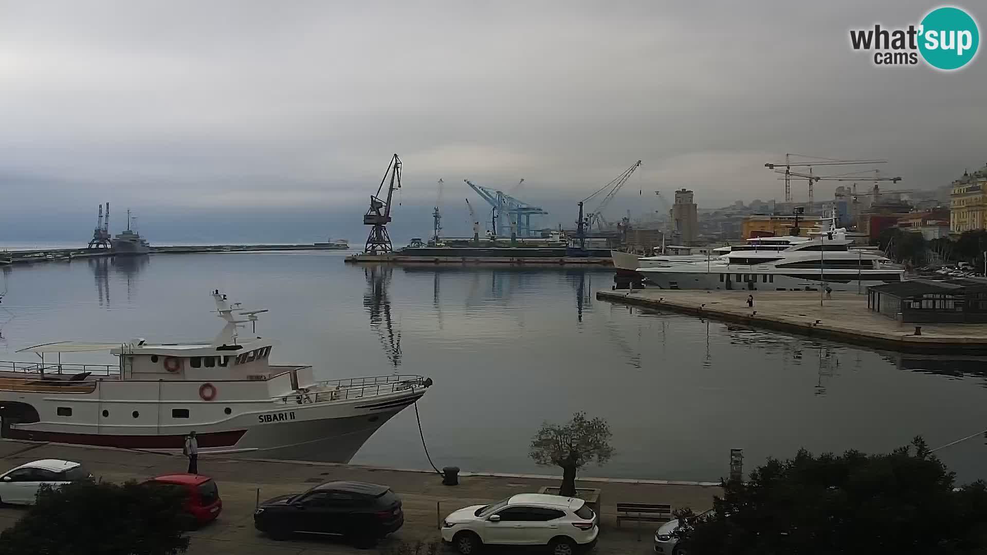 La Riva y Marina en Rijeka – Webcam en vivo Croacia