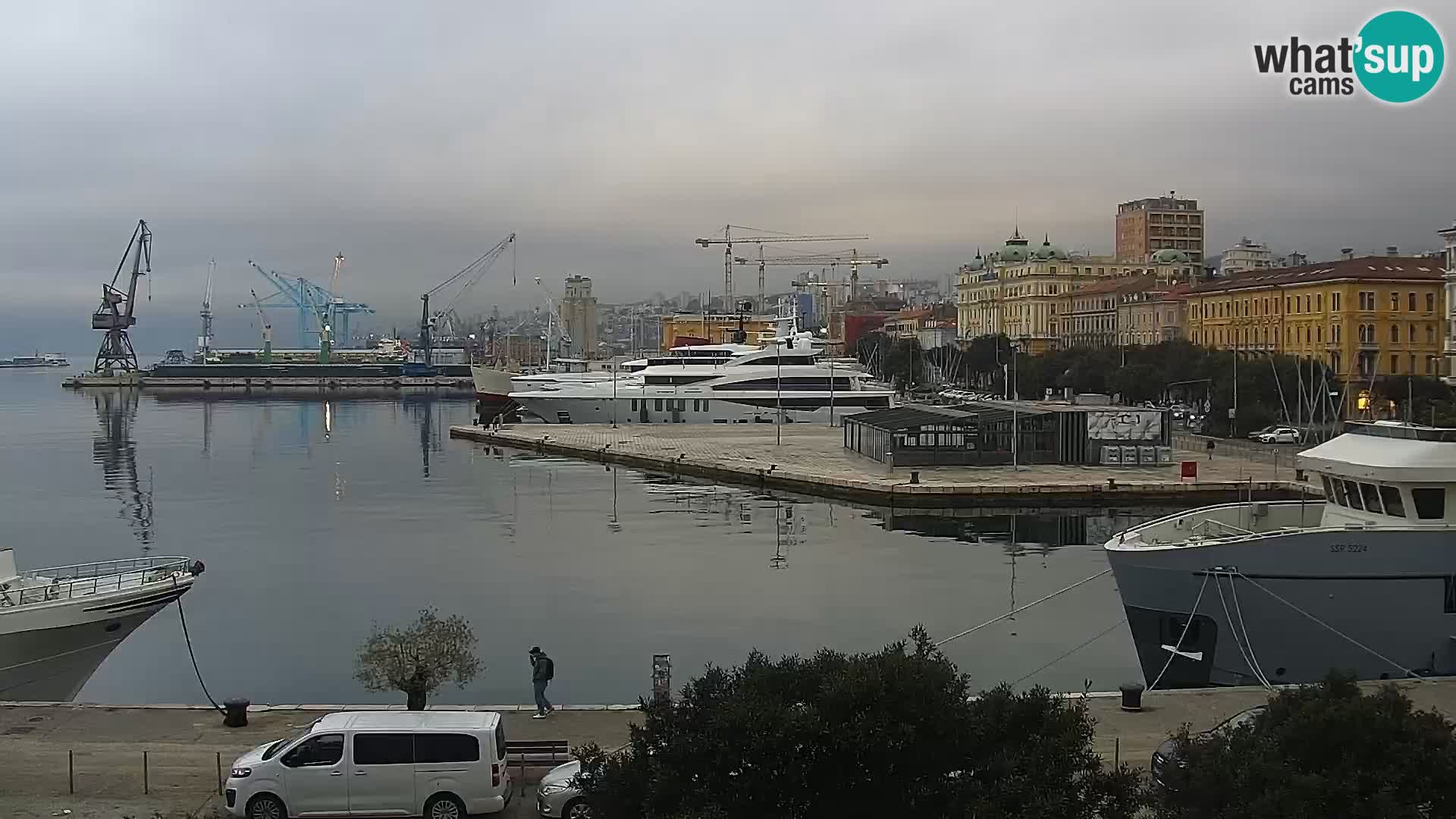 La Riva et Marina à Rijeka – Live Webcam Croatie