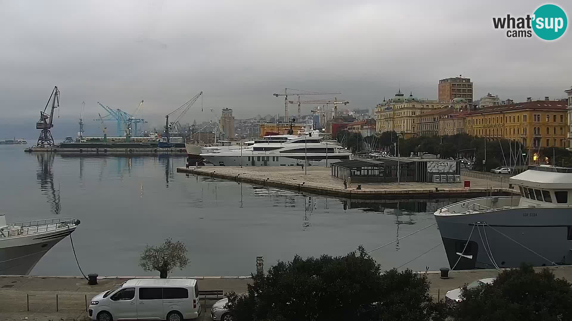 Die Riva und Marina in Rijeka – Live Webcam Kroatien