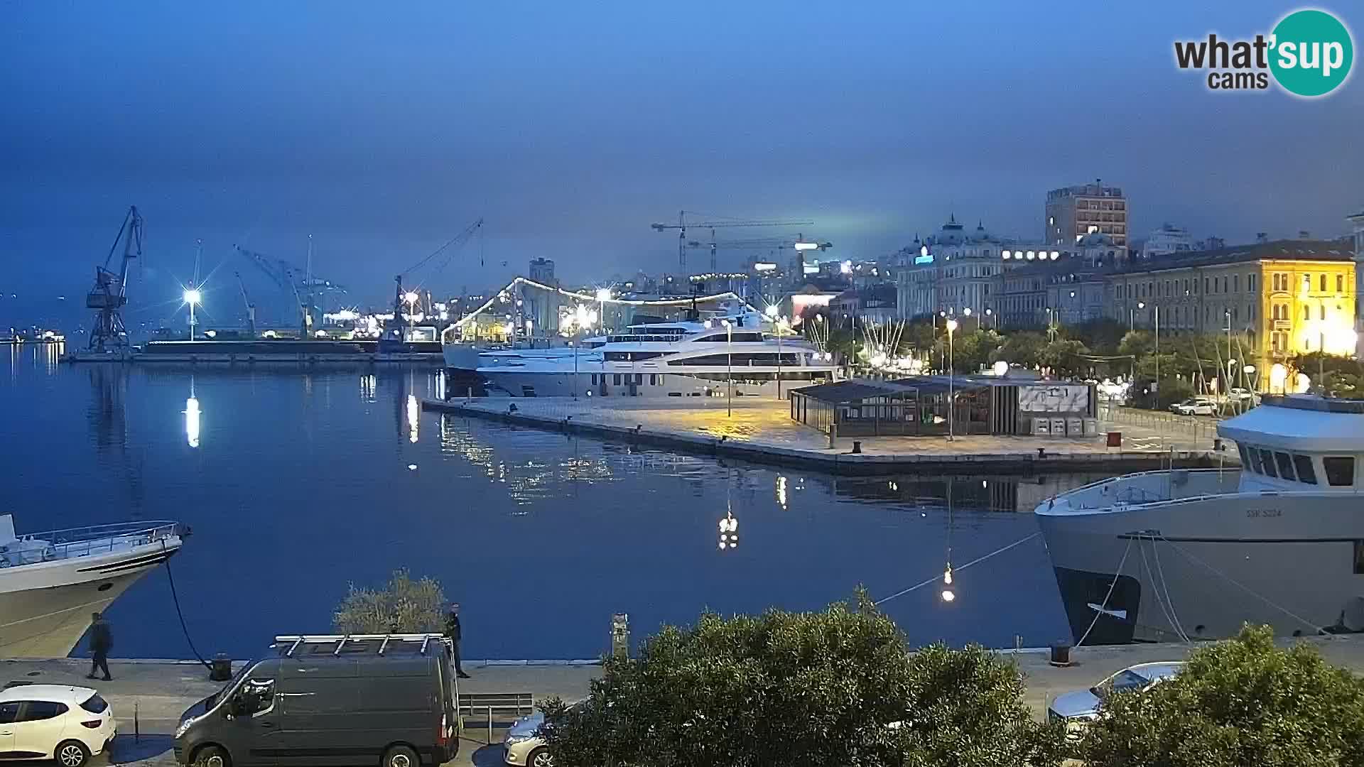 La Riva et Marina à Rijeka – Live Webcam Croatie