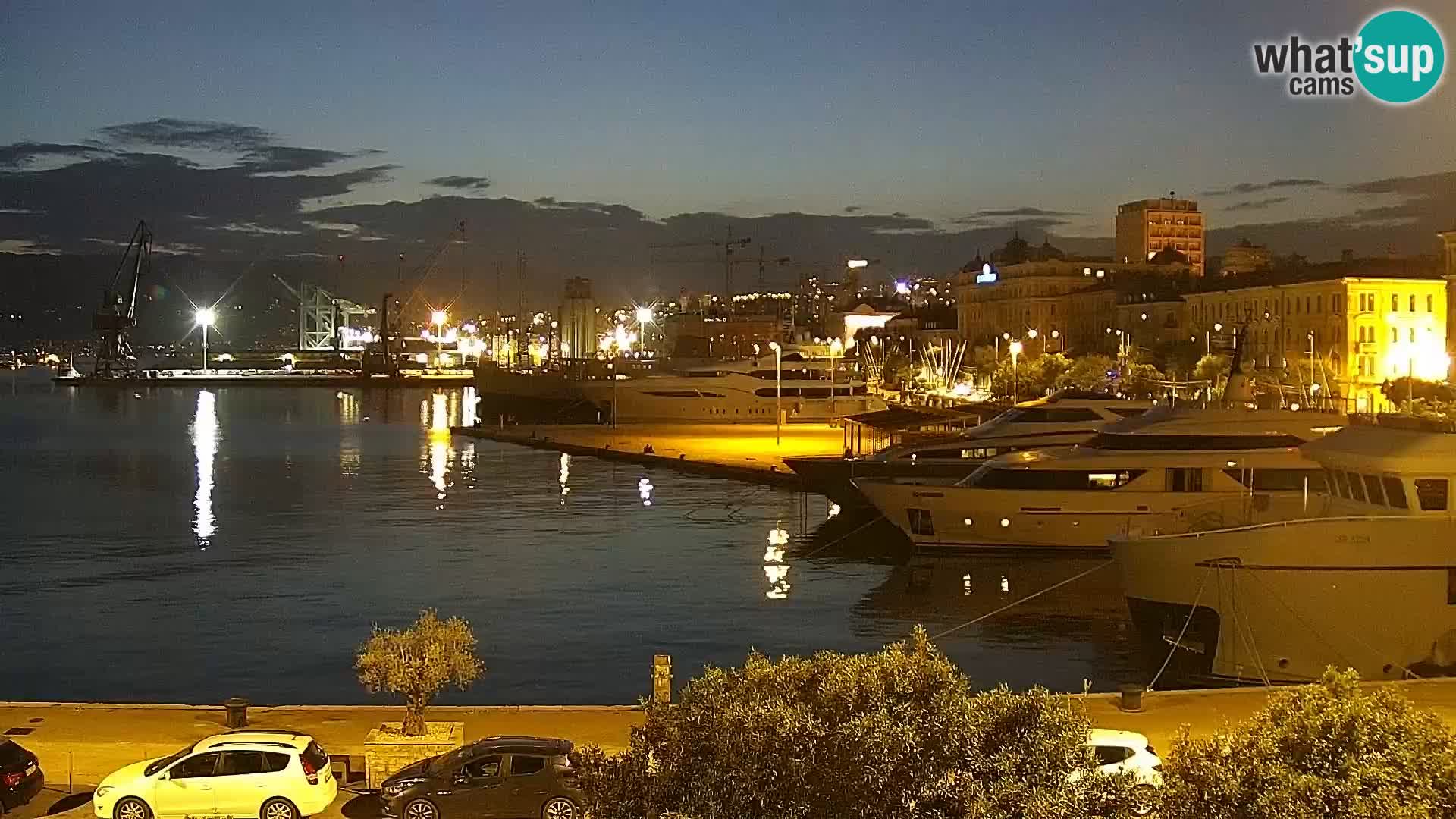 Die Riva und Marina in Rijeka – Live Webcam Kroatien