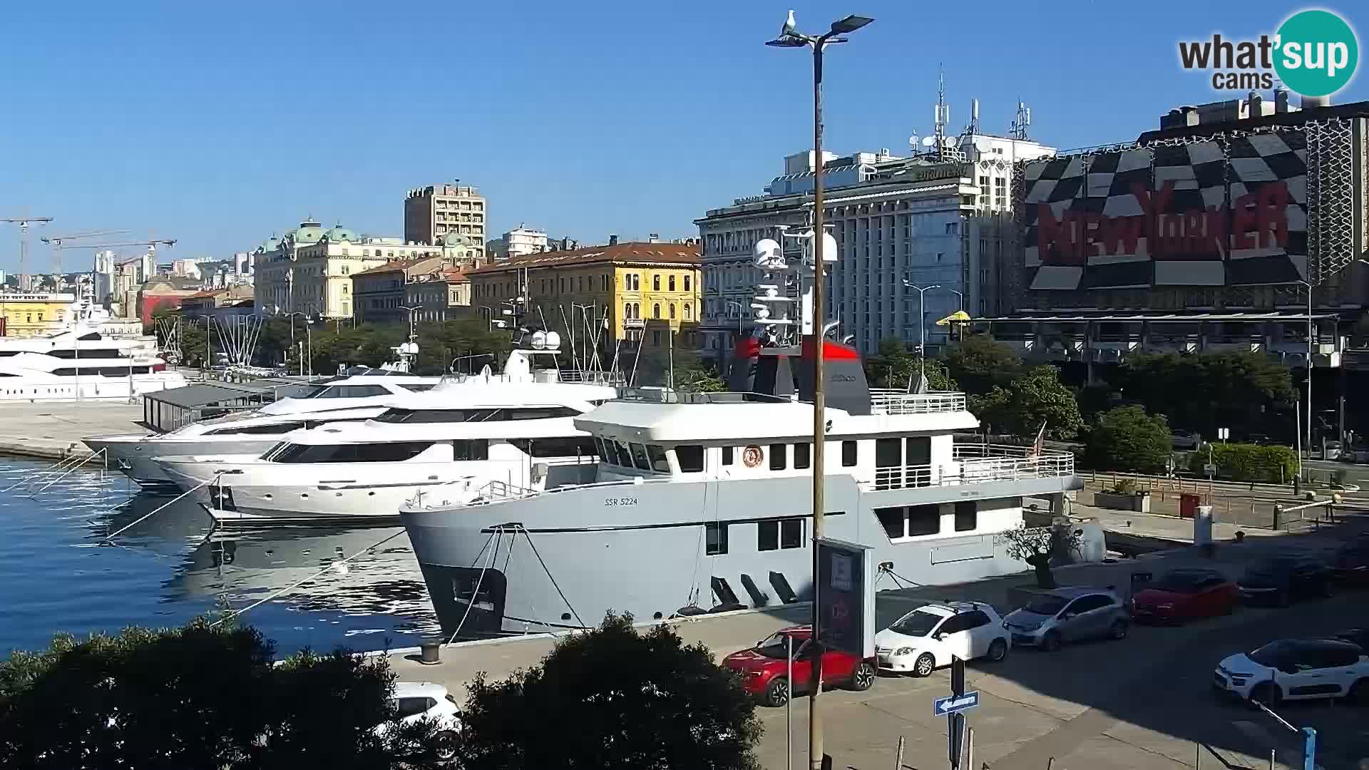 La Riva y Marina en Rijeka – Webcam en vivo Croacia