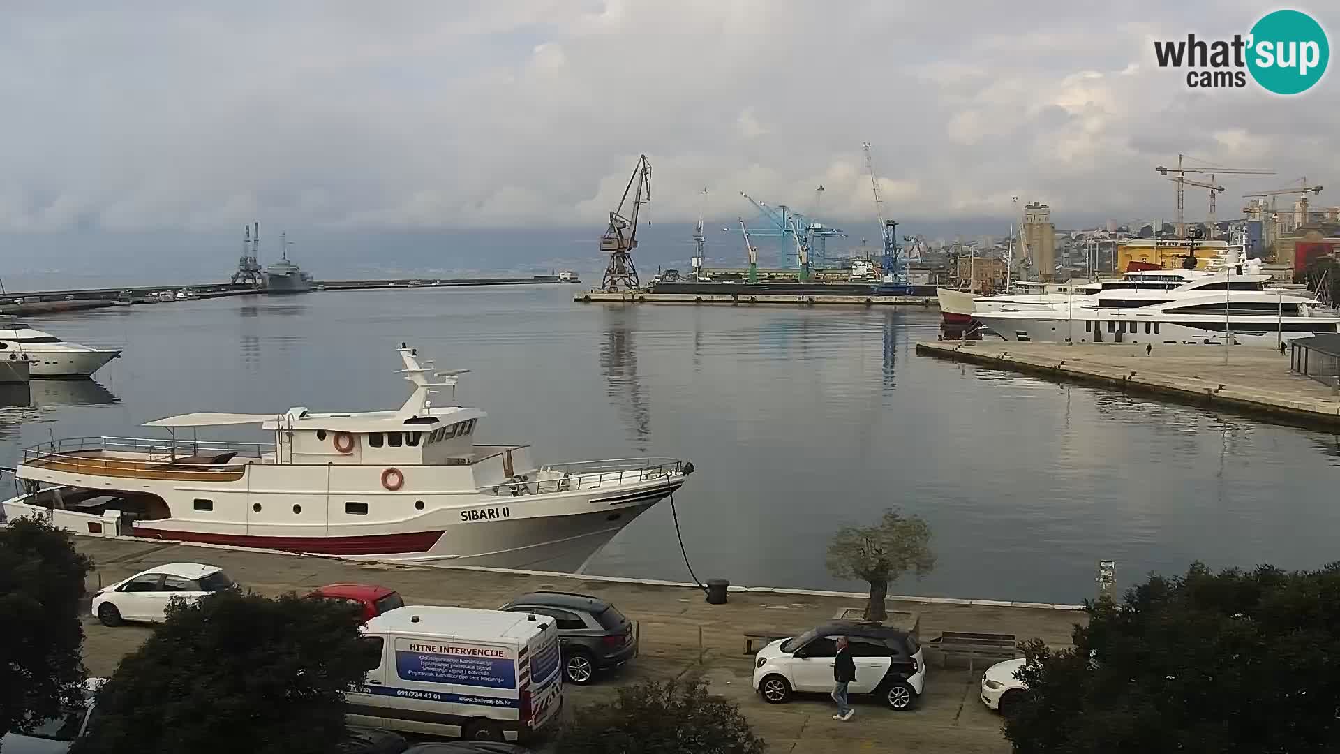 La Riva y Marina en Rijeka – Webcam en vivo Croacia