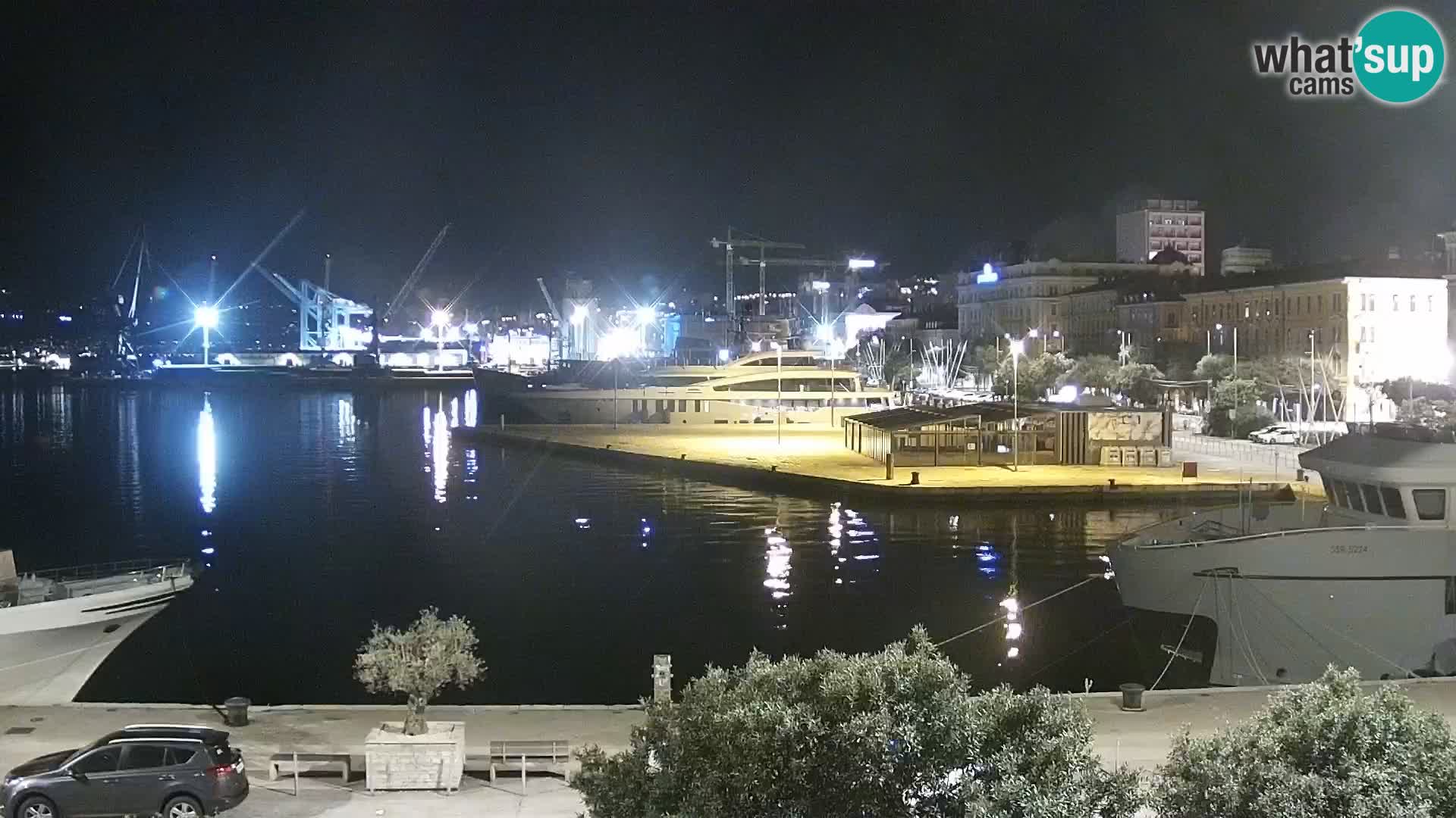 Die Riva und Marina in Rijeka – Live Webcam Kroatien