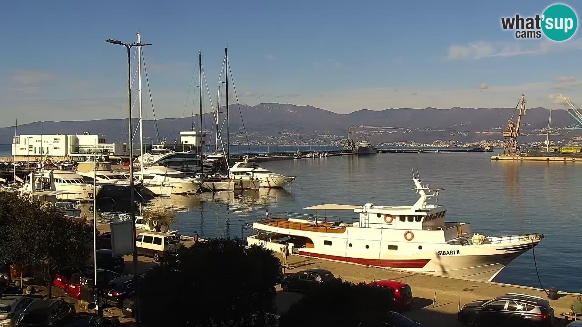 La Riva et Marina à Rijeka – Live Webcam Croatie