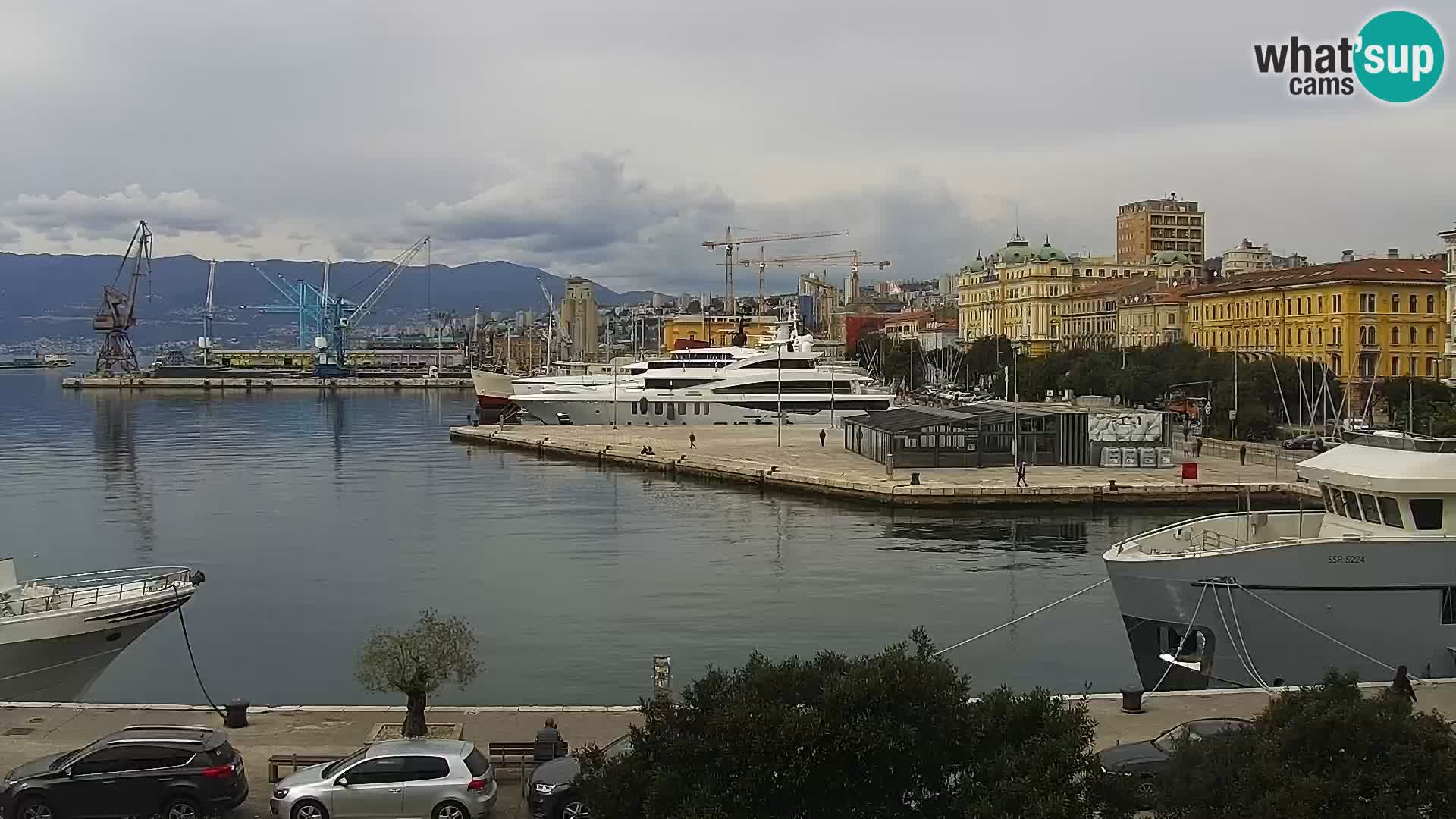 La Riva y Marina en Rijeka – Webcam en vivo Croacia