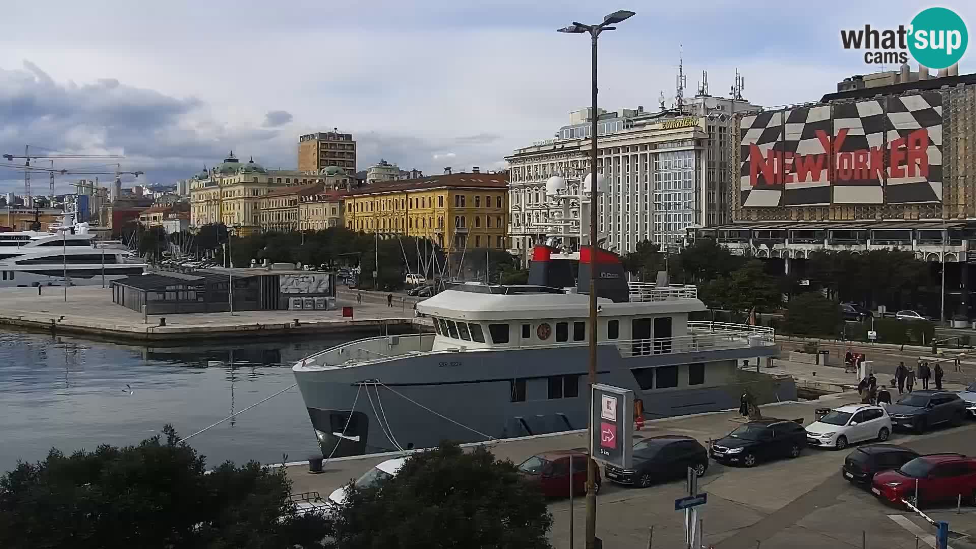 The Riva and Marina in Rijeka  – Live Webcam Croatia