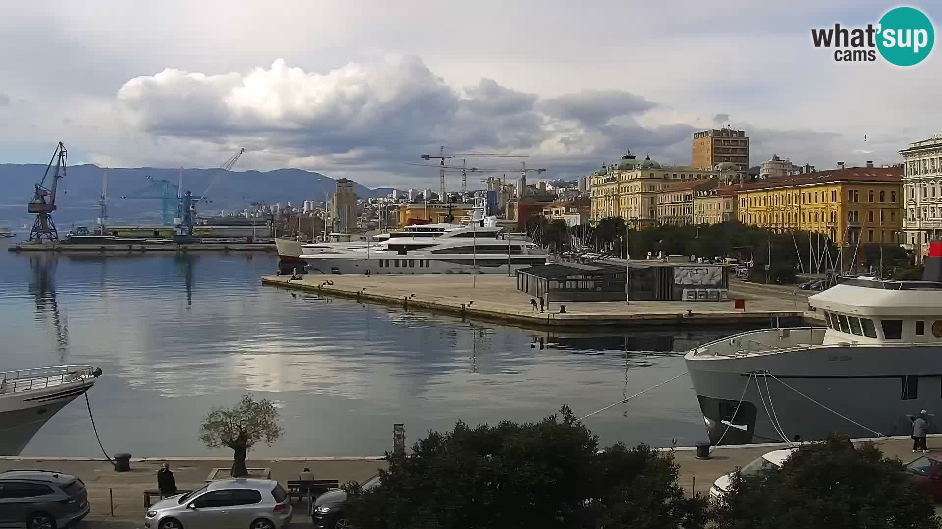 Die Riva und Marina in Rijeka – Live Webcam Kroatien
