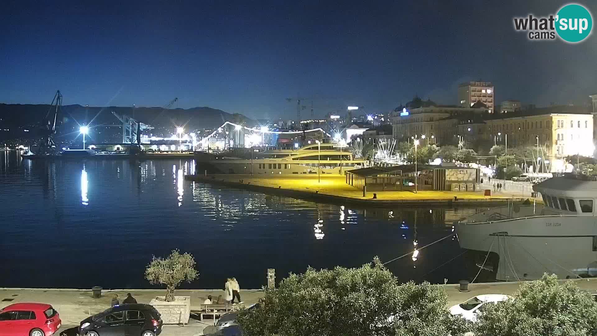 The Riva and Marina in Rijeka  – Live Webcam Croatia