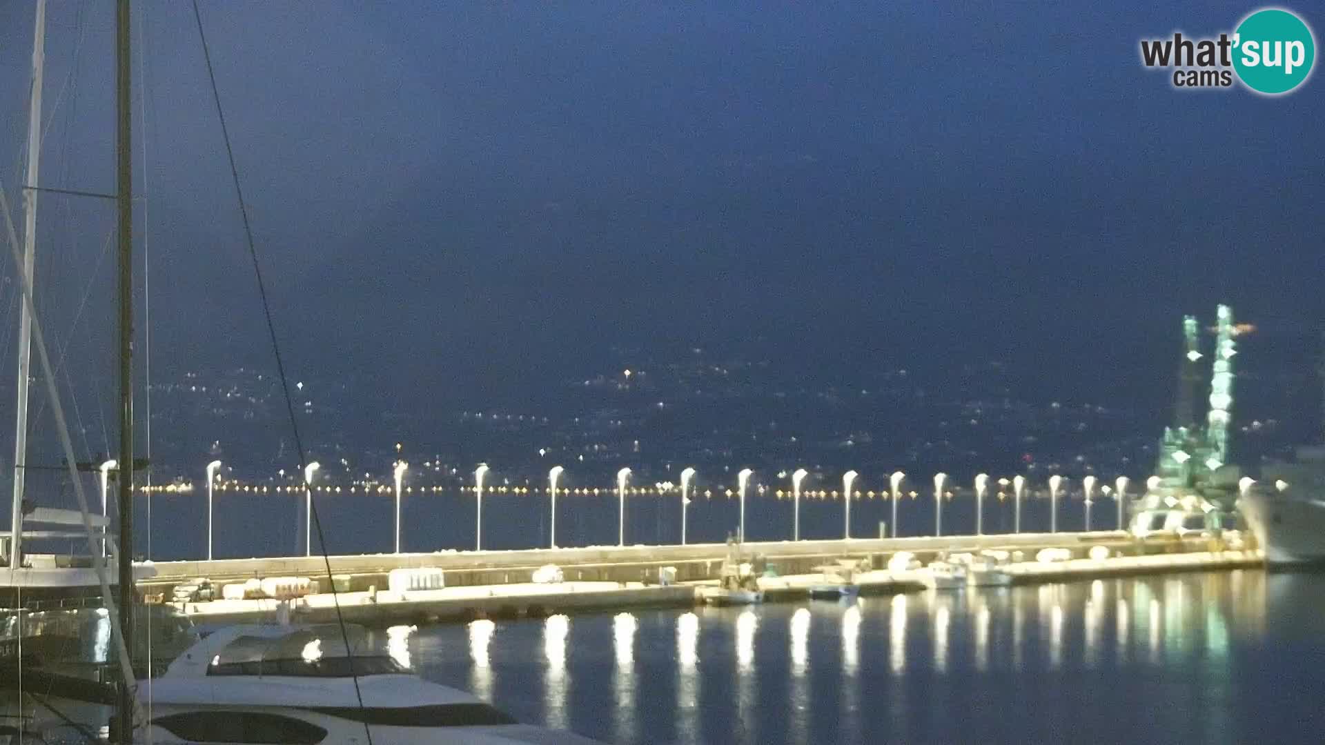 The Riva and Marina in Rijeka  – Live Webcam Croatia