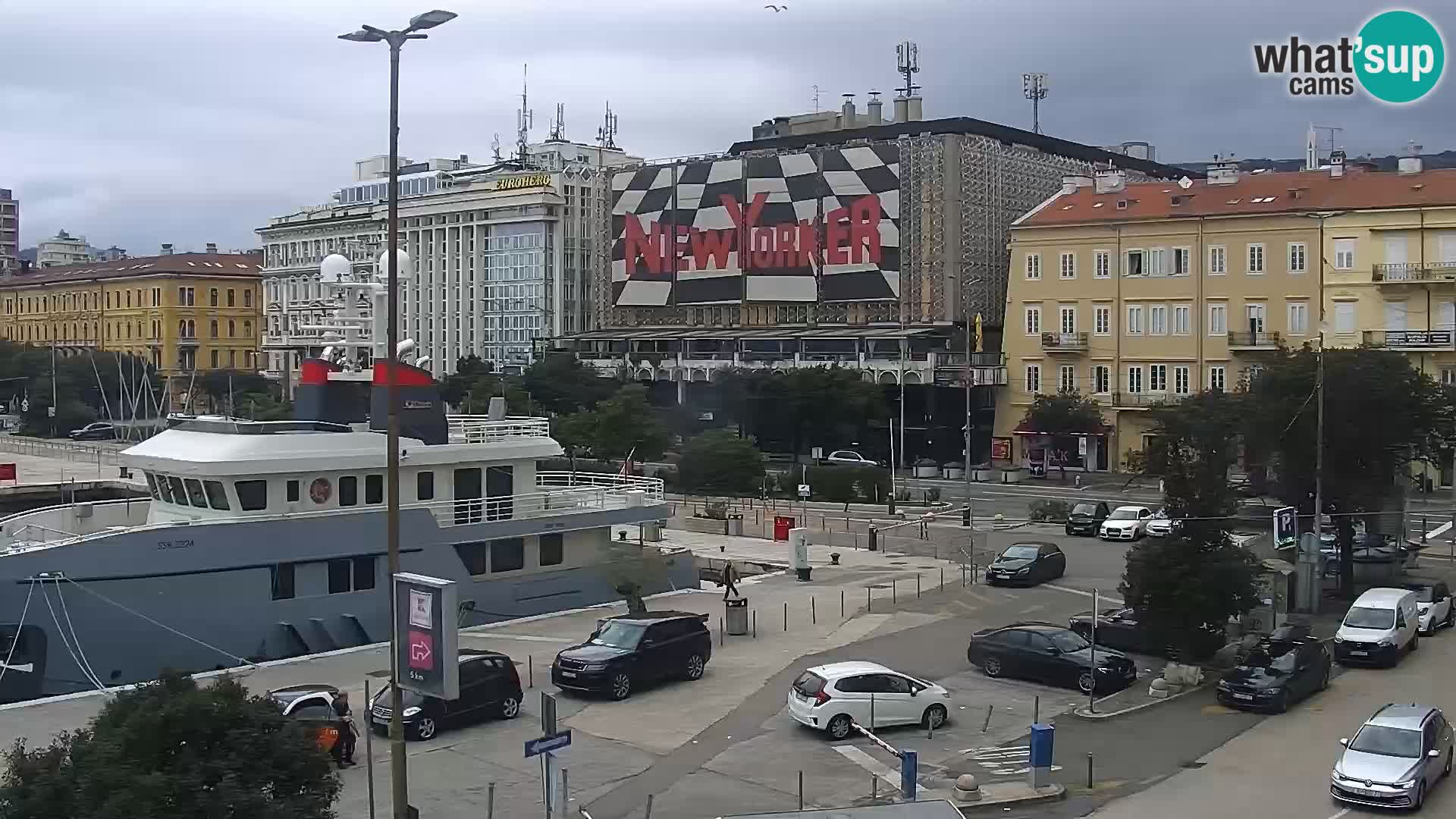 Die Riva und Marina in Rijeka – Live Webcam Kroatien