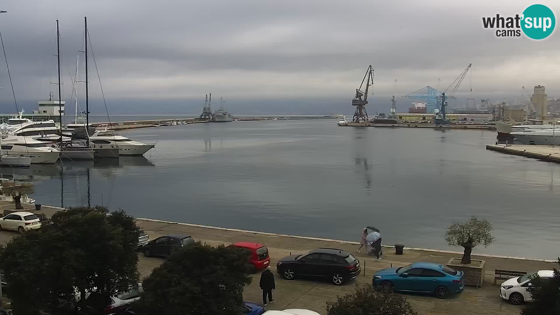The Riva and Marina in Rijeka  – Live Webcam Croatia