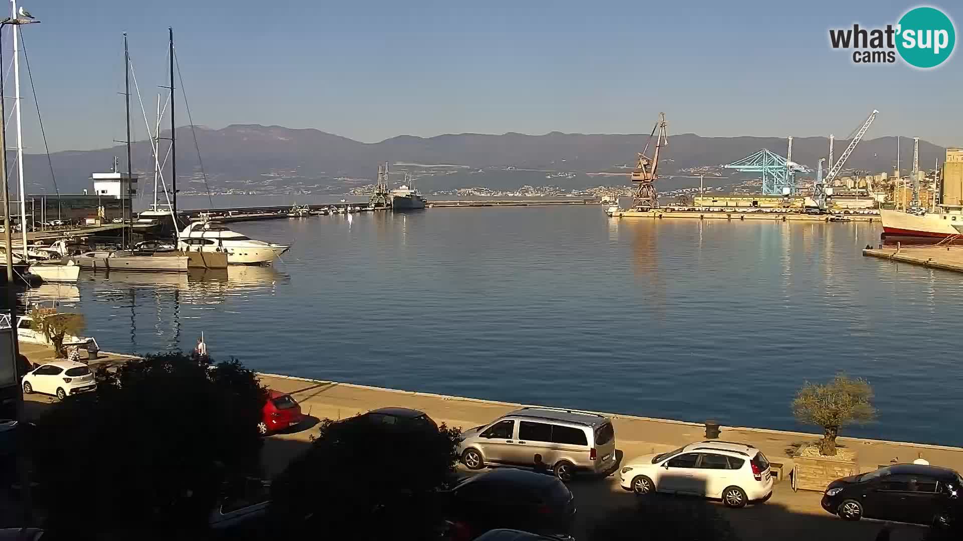 Die Riva und Marina in Rijeka – Live Webcam Kroatien
