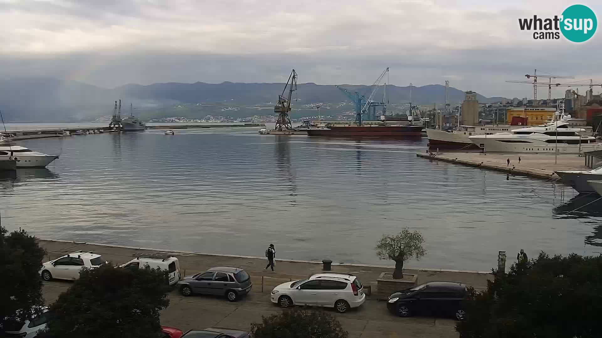 The Riva and Marina in Rijeka  – Live Webcam Croatia