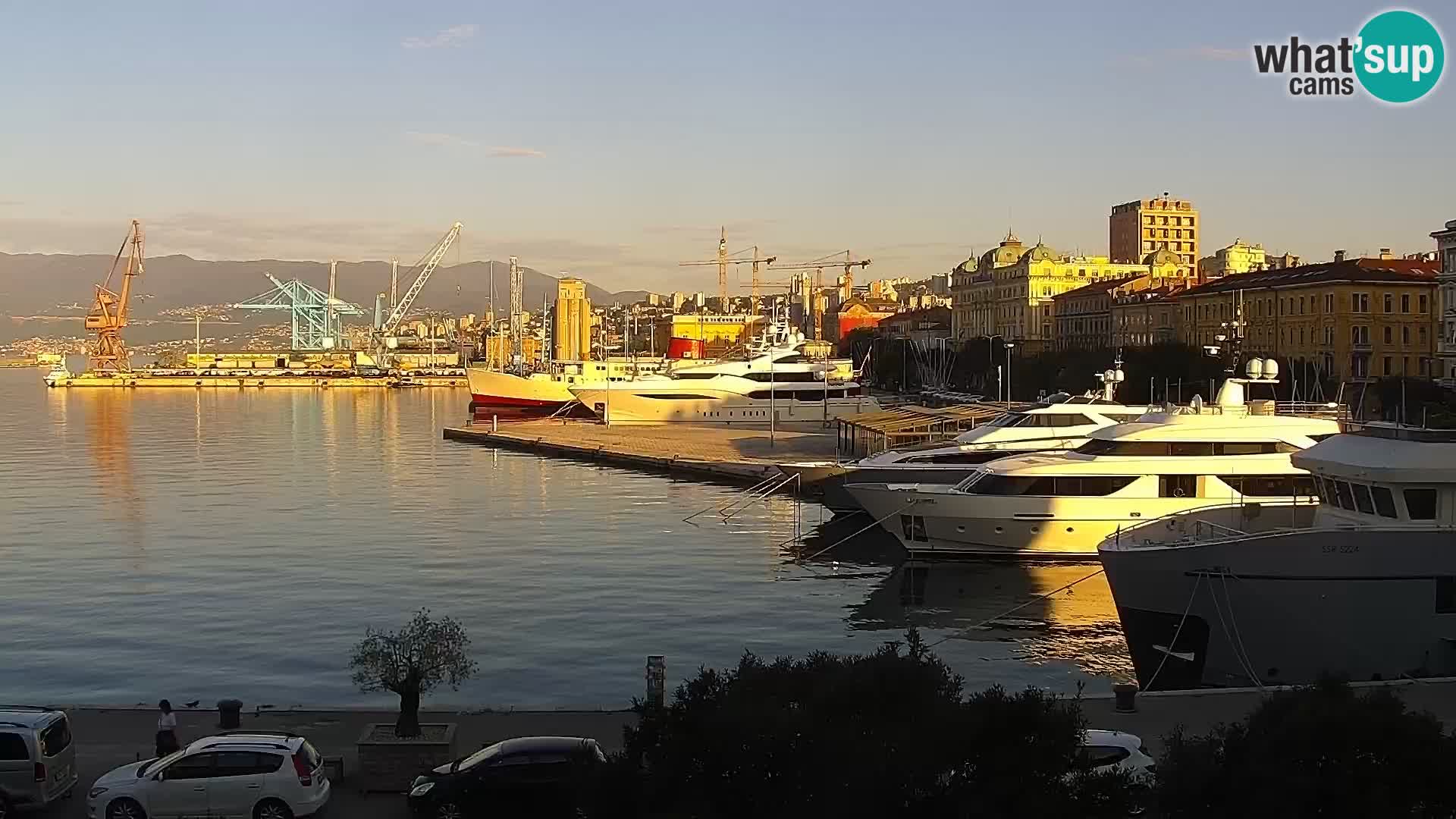 The Riva and Marina in Rijeka  – Live Webcam Croatia