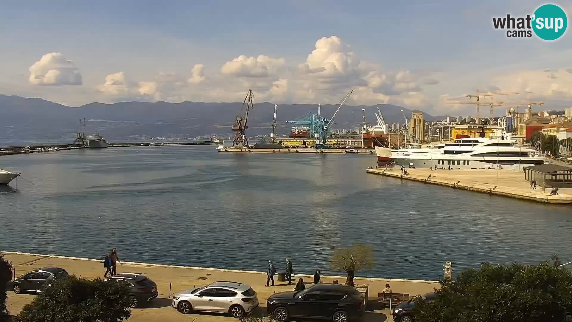The Riva and Marina in Rijeka  – Live Webcam Croatia