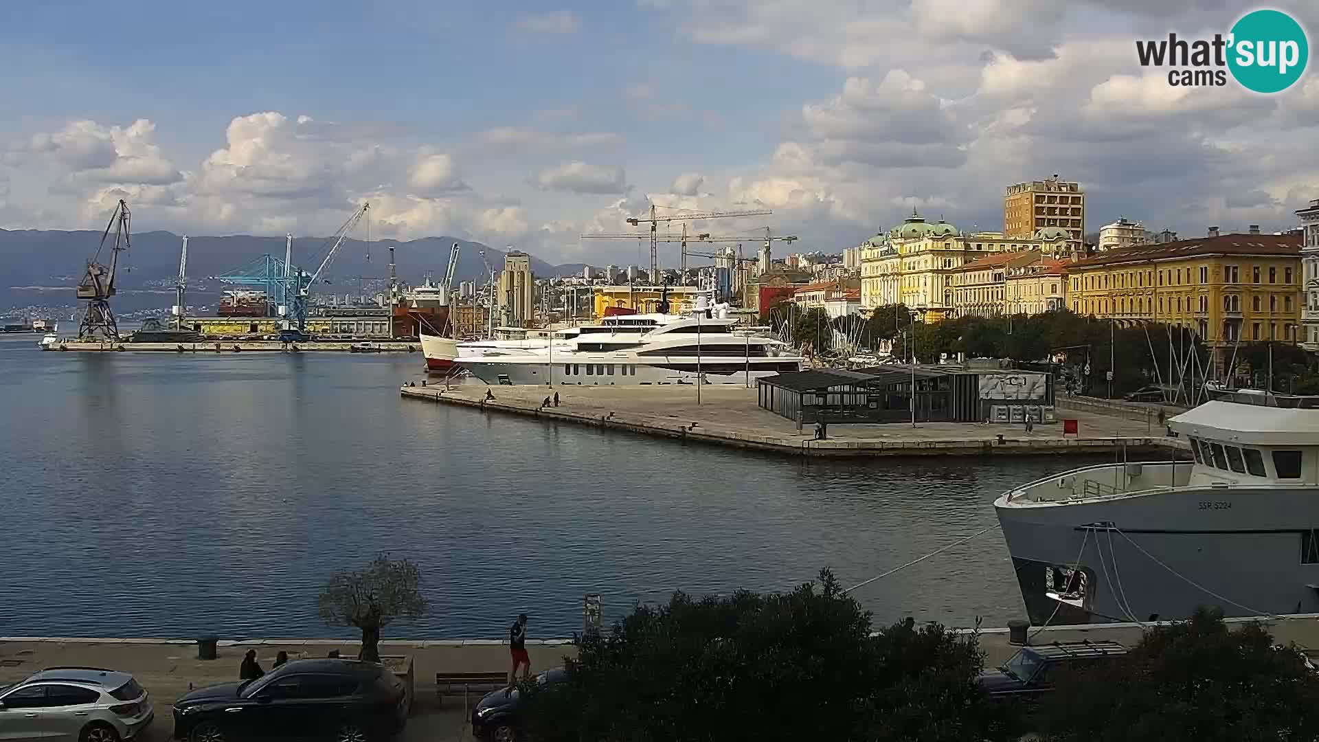 The Riva and Marina in Rijeka  – Live Webcam Croatia