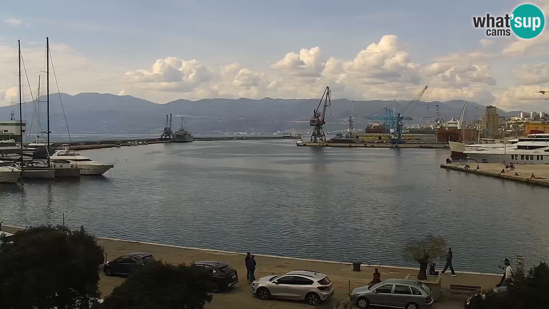 The Riva and Marina in Rijeka  – Live Webcam Croatia