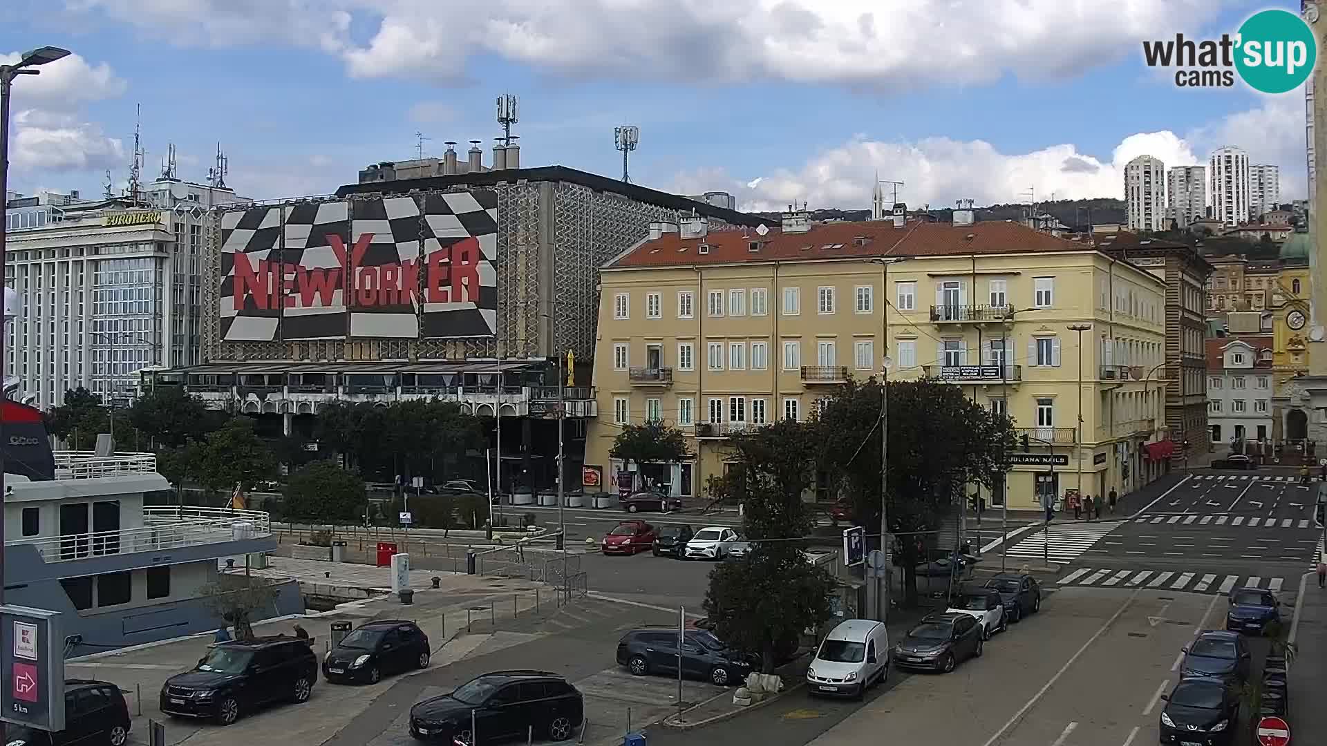 The Riva and Marina in Rijeka  – Live Webcam Croatia