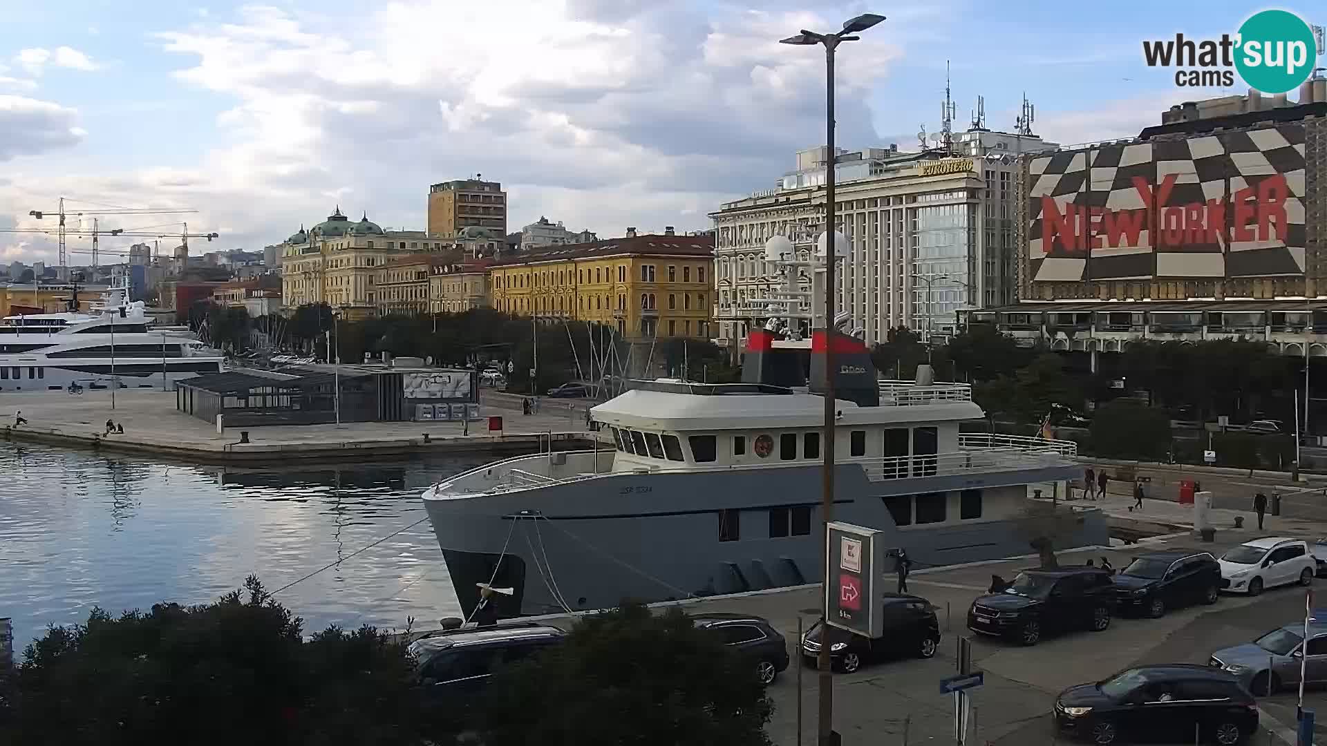 The Riva and Marina in Rijeka  – Live Webcam Croatia