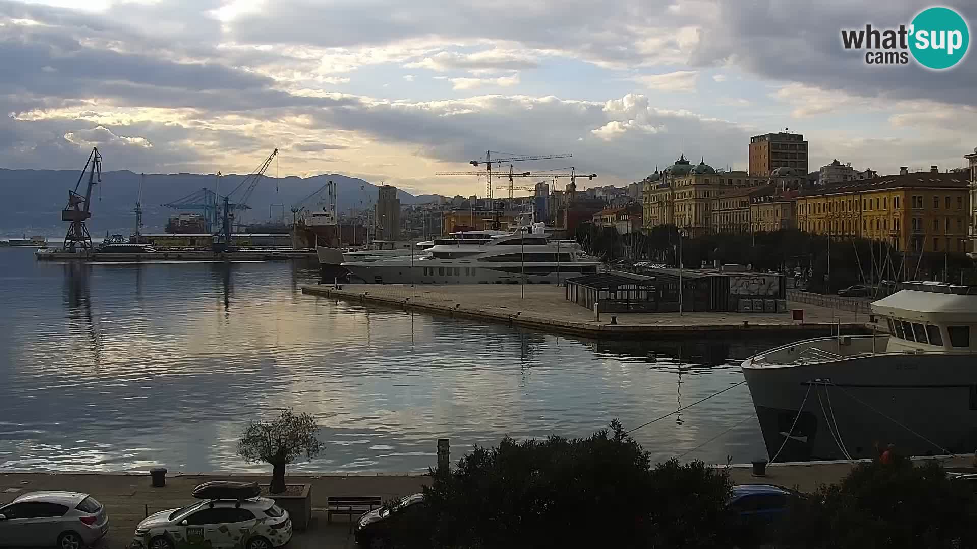 The Riva and Marina in Rijeka  – Live Webcam Croatia