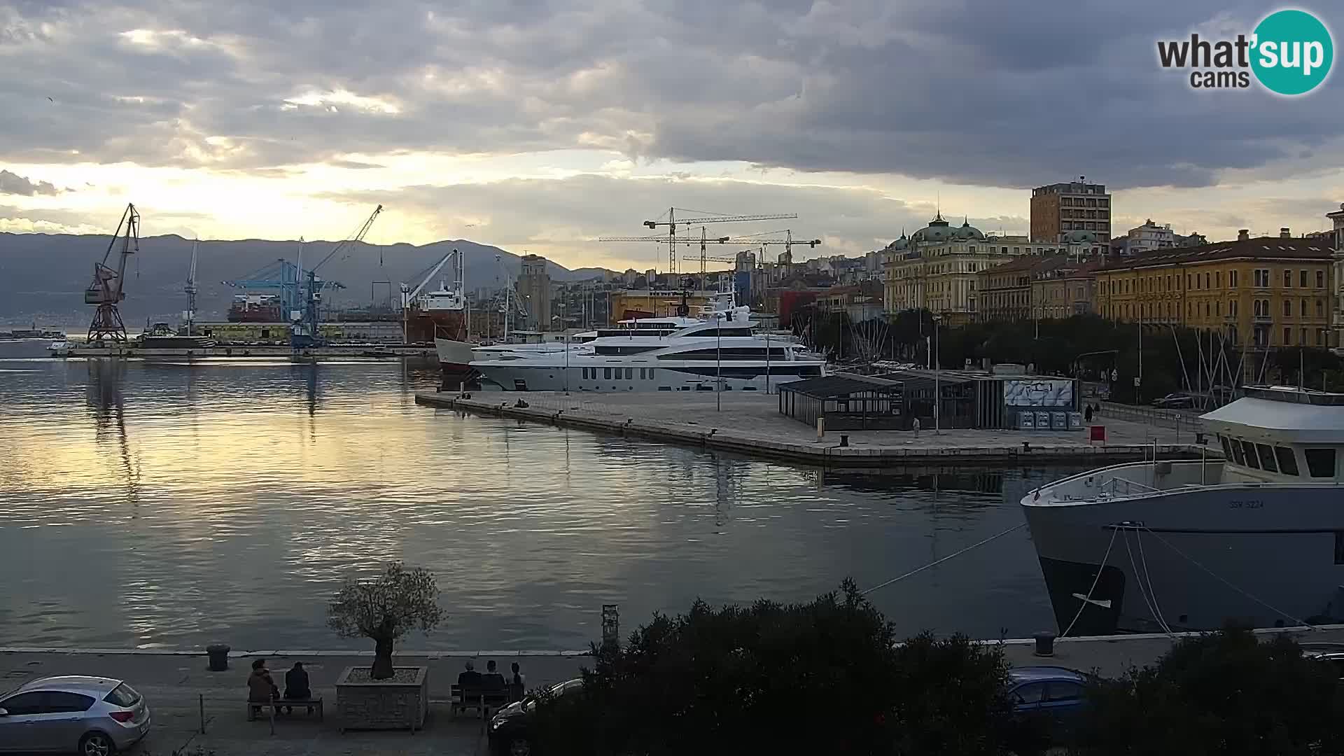The Riva and Marina in Rijeka  – Live Webcam Croatia