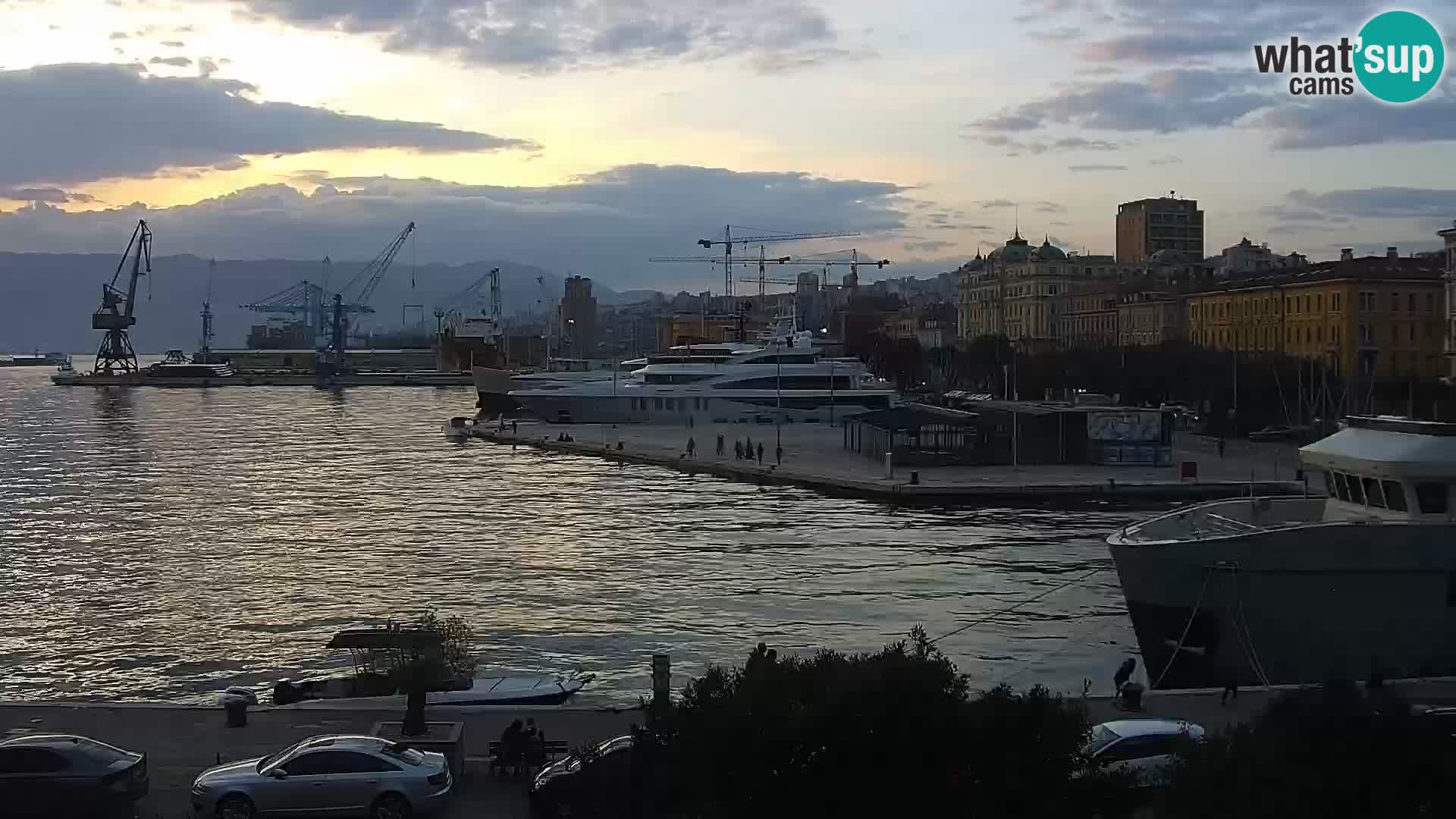 The Riva and Marina in Rijeka  – Live Webcam Croatia