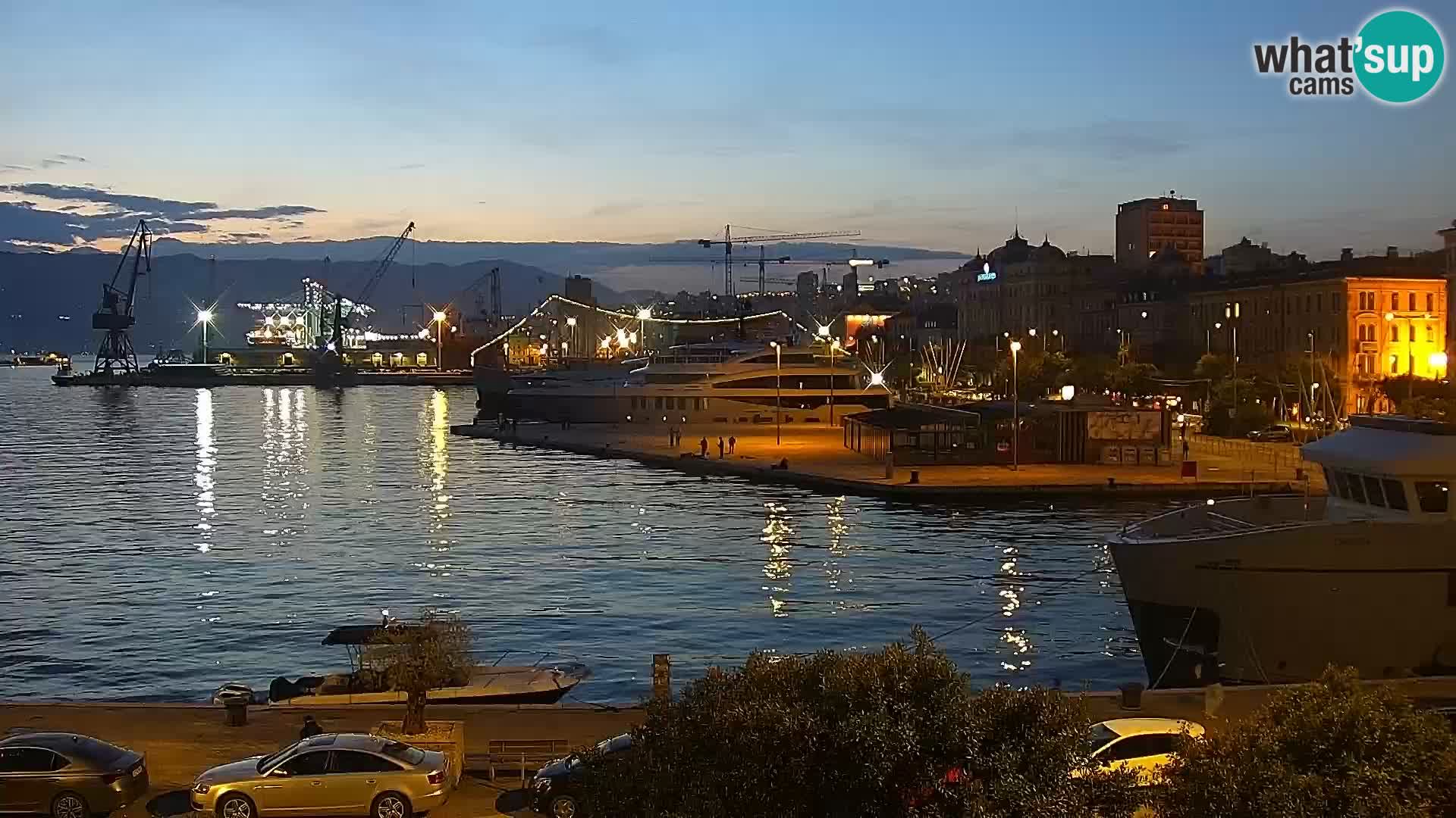 The Riva and Marina in Rijeka  – Live Webcam Croatia