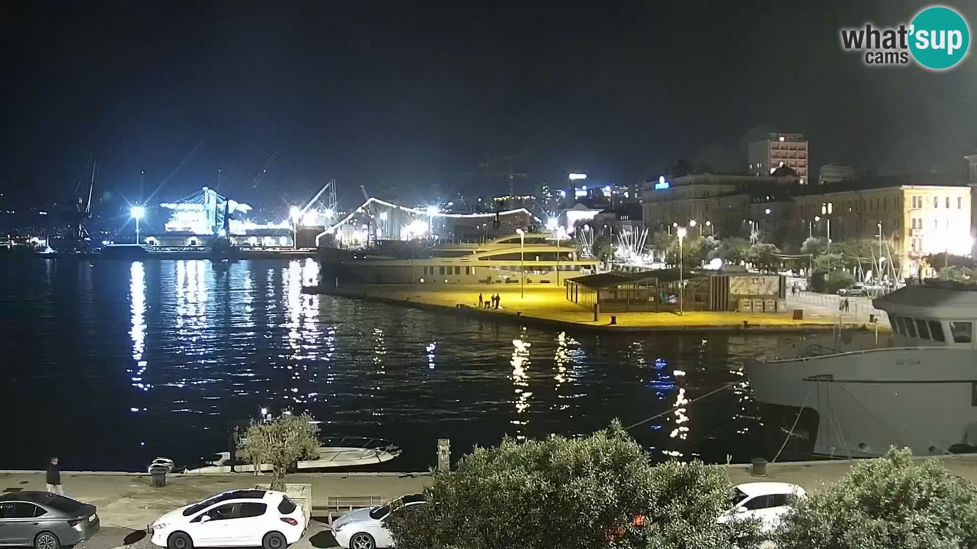 La Riva y Marina en Rijeka – Webcam en vivo Croacia