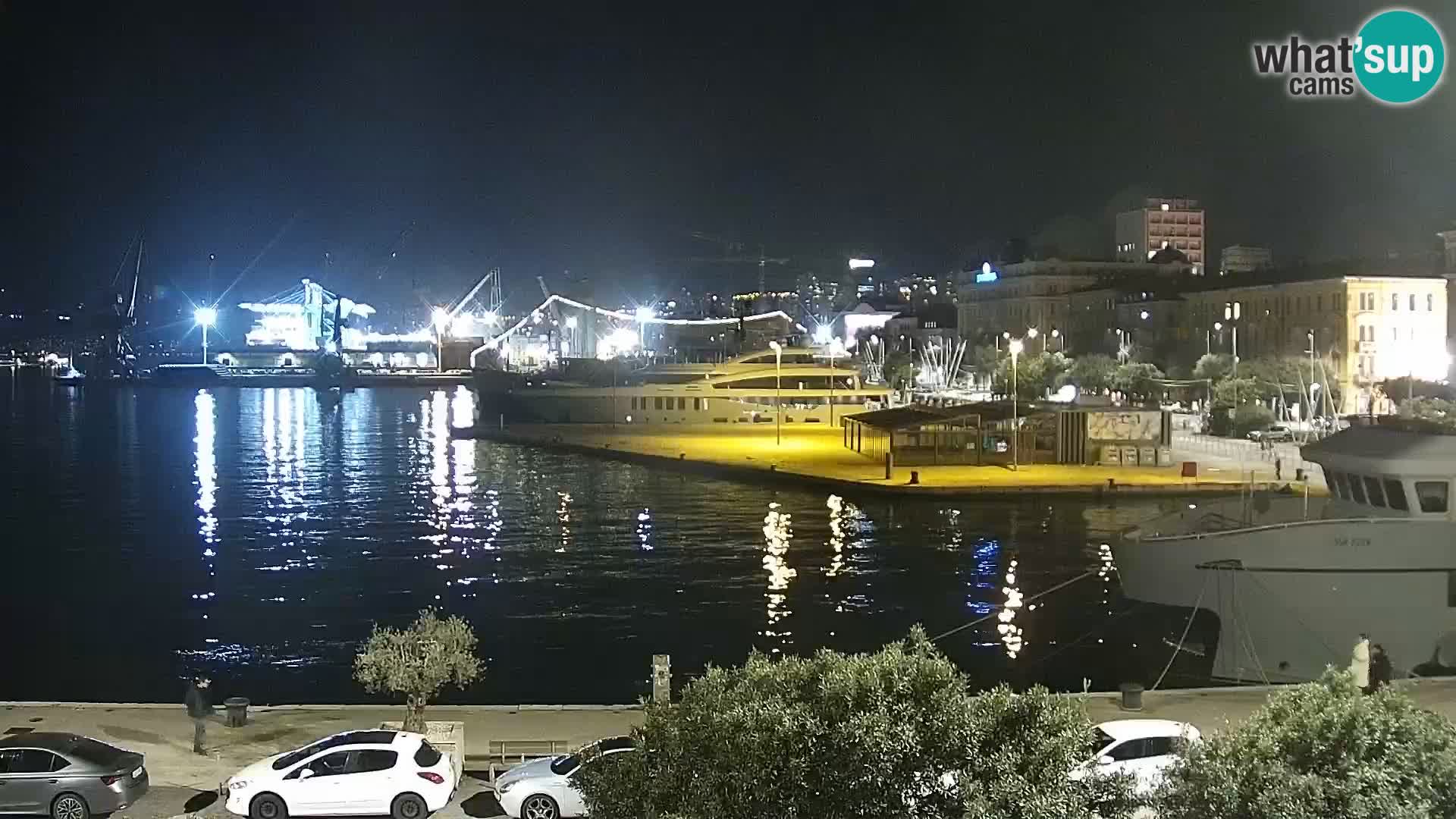 The Riva and Marina in Rijeka  – Live Webcam Croatia