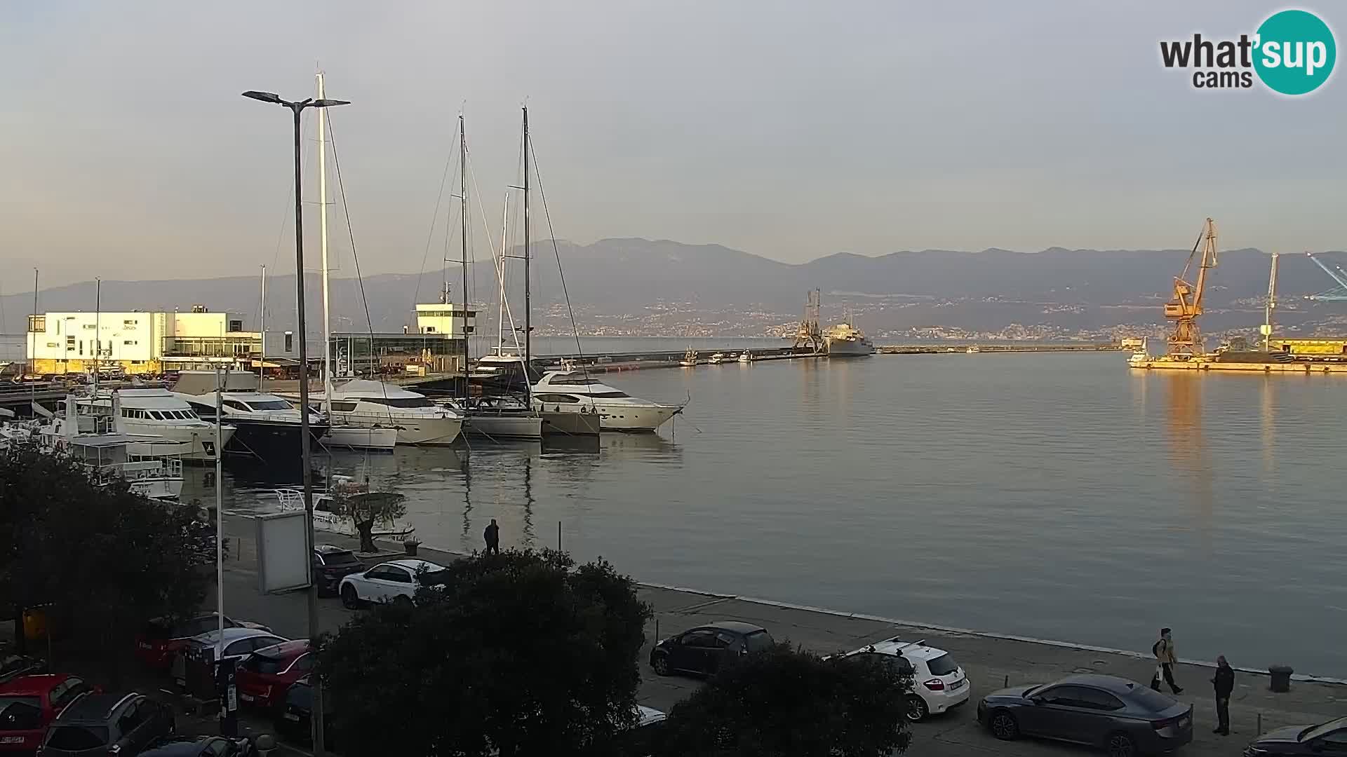 La Riva et Marina à Rijeka – Live Webcam Croatie
