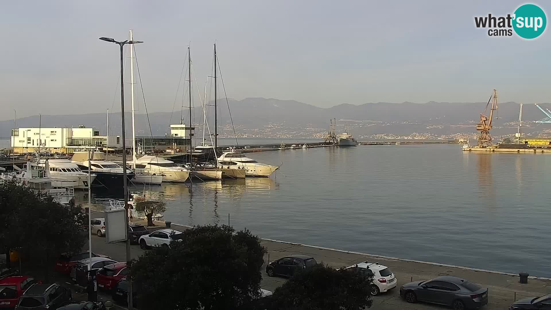 Die Riva und Marina in Rijeka – Live Webcam Kroatien