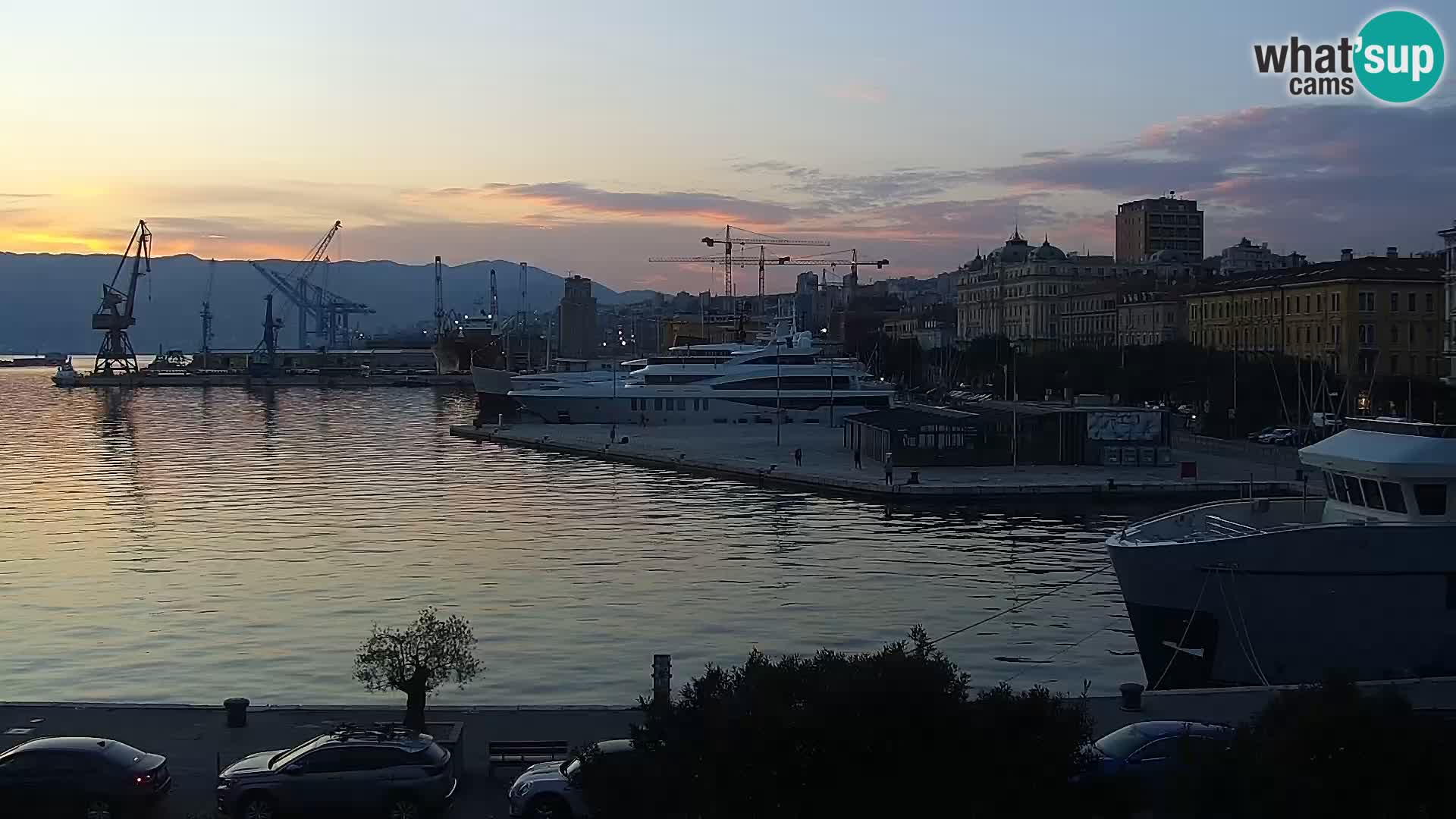 The Riva and Marina in Rijeka  – Live Webcam Croatia
